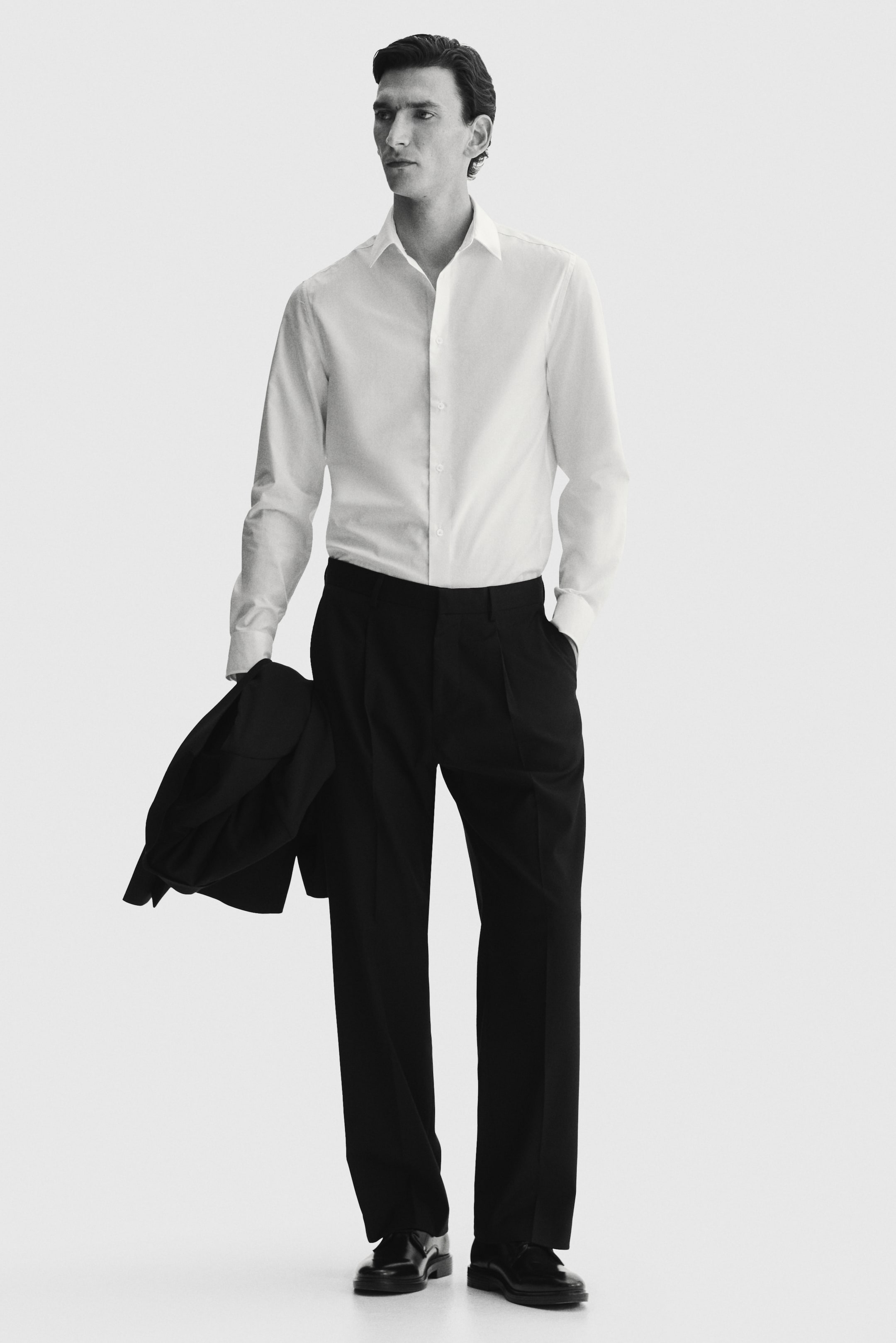 View larger image: Slim Fit Easy-iron shirt - White - Men | H&M IN 2