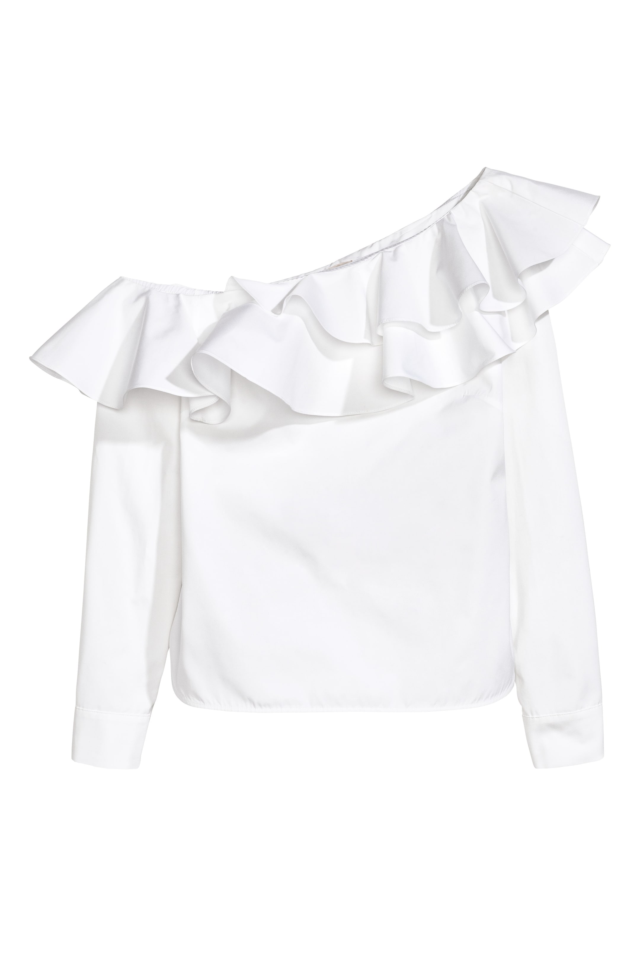 View larger image: Blouse à épaule asymétrique - White - Ladies | H&M CA 1