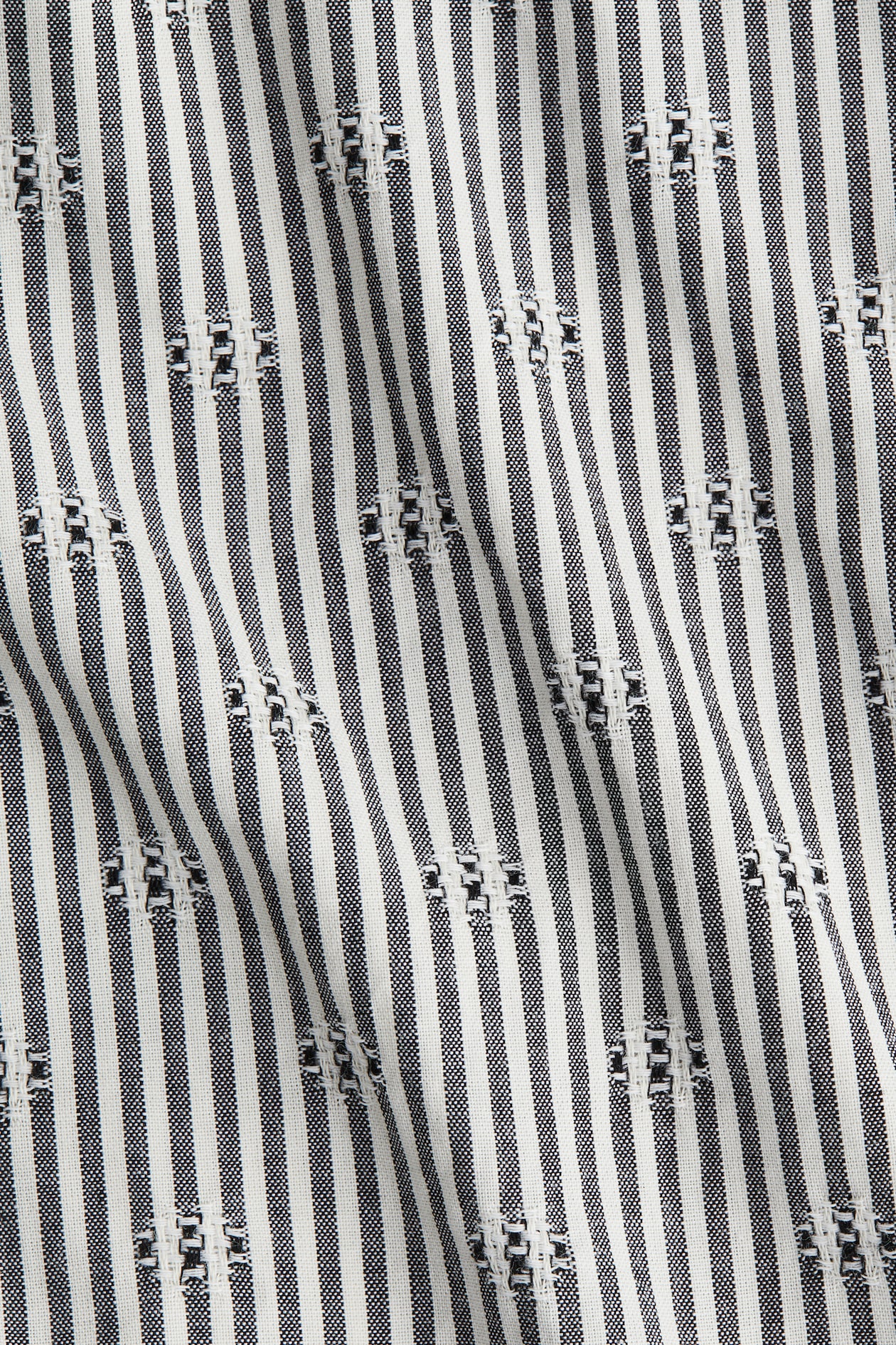 Women's White/black striped Straight-Leg Drawstring Pants | H&M US