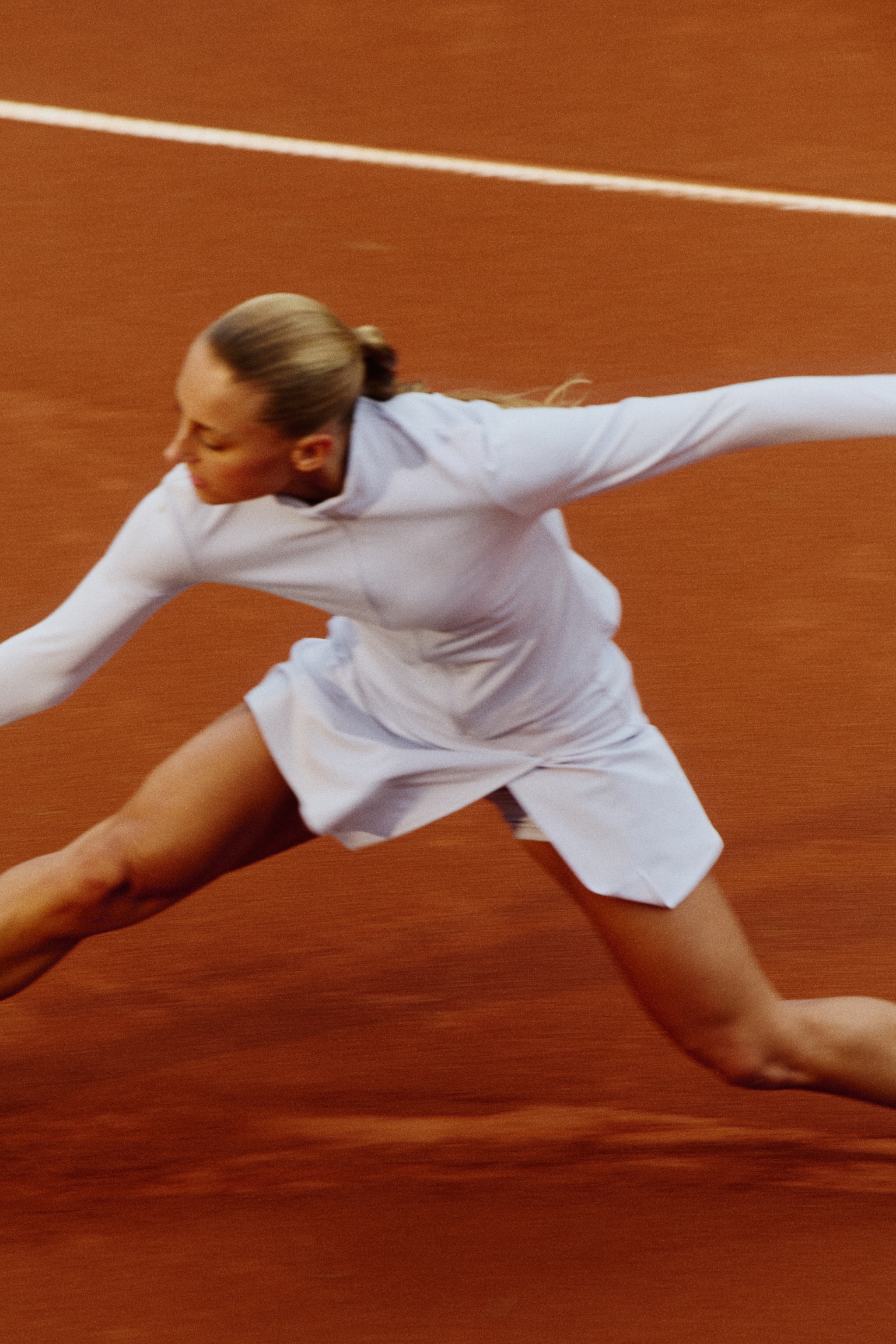 Chân váy tennis vải SoftMove™ - Màu tím lilac/Màu trắng/Màu quả mơ - 2