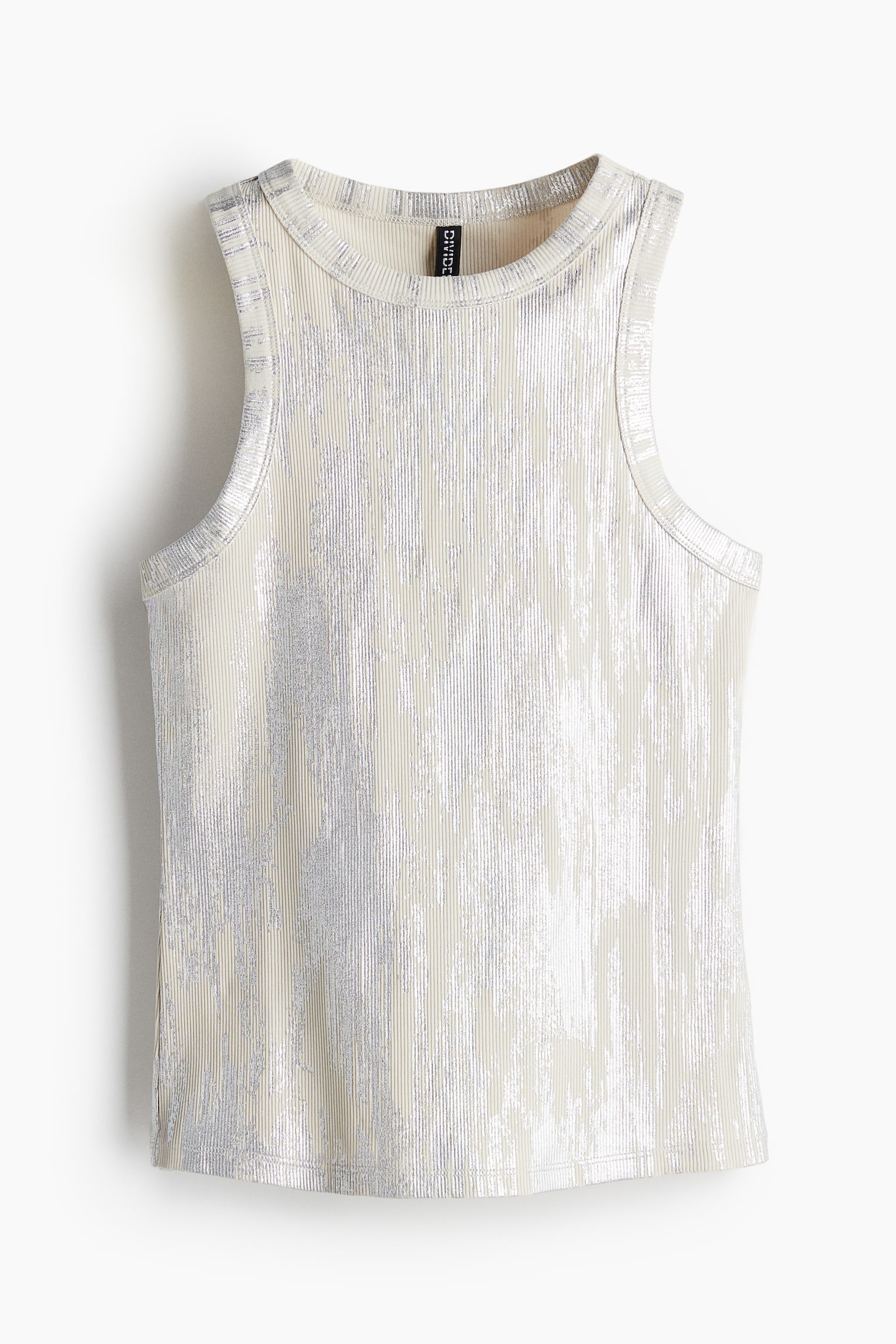 Ribbed vest top - Light beige/Silver-coloured/Light turquoise/Dark grey/Washed/Light beige/Ombre/Light turquoise - 2