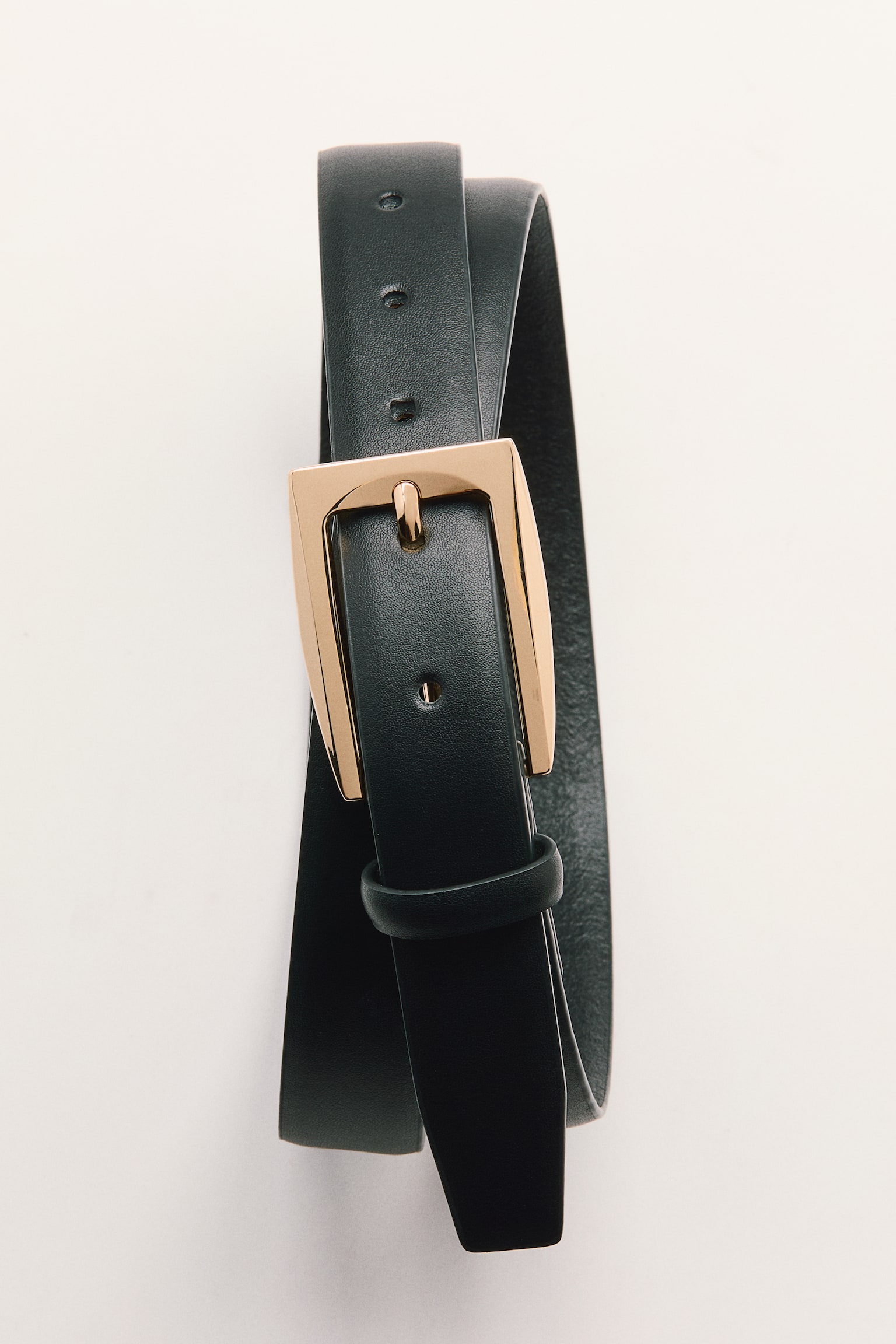 Leather belt - Black - 1