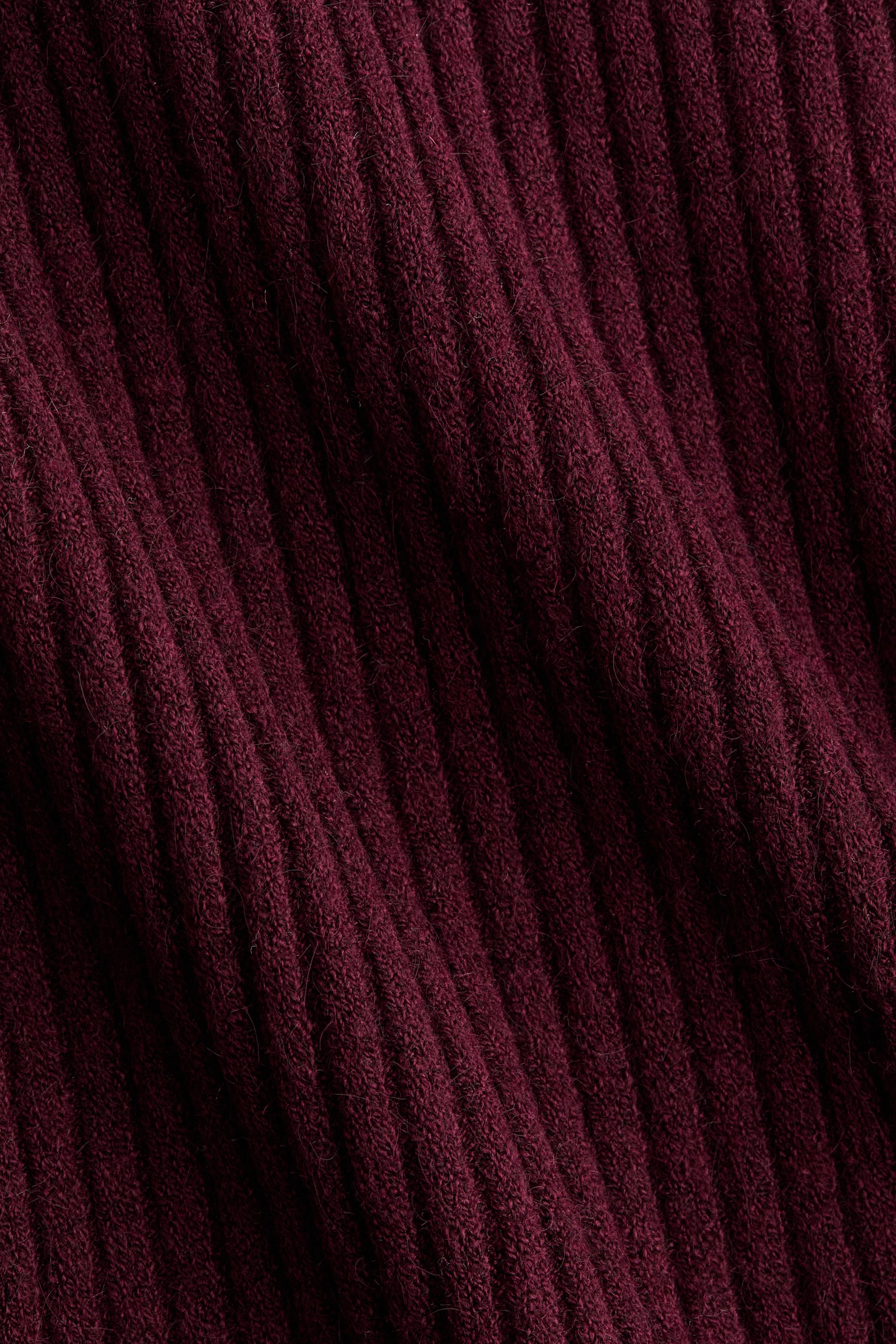 Rib-knit dress - Burgundy - 2