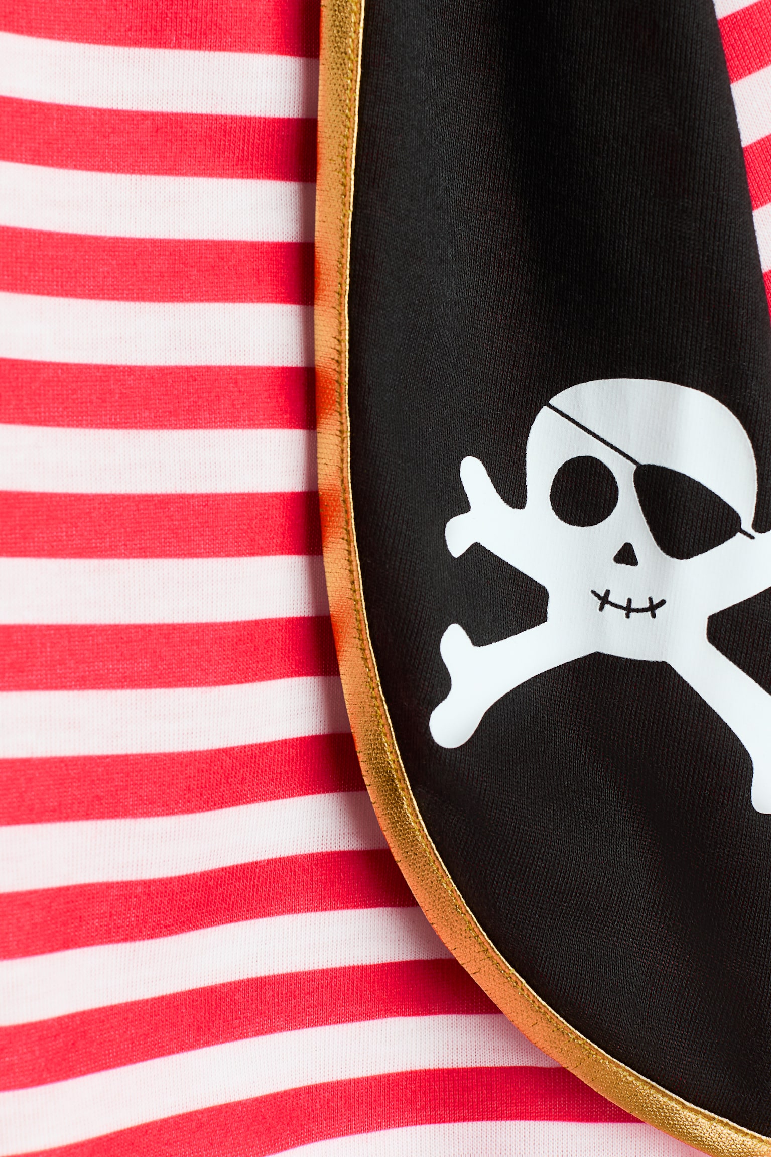 Fancy dress pirate top - Red/Striped - 5