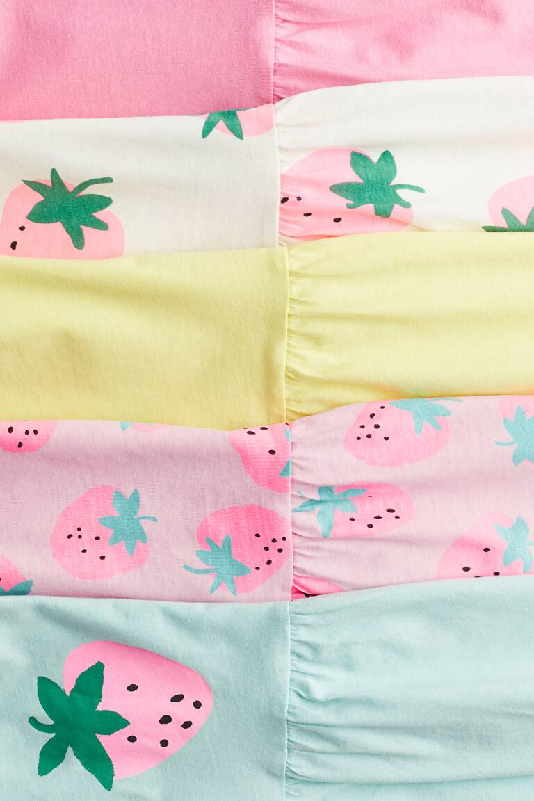 5-pack cotton jersey dresses Pink/Strawberries Kids H&M IN