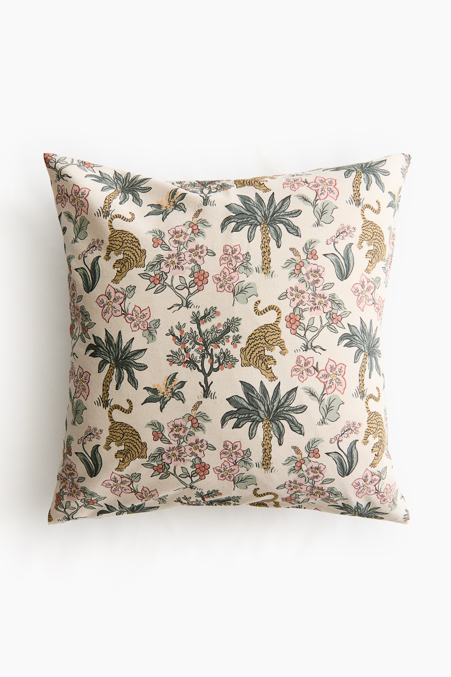 패턴 쿠션 커버 - 라이트 베이지/패턴/라이트 베이지/플로럴