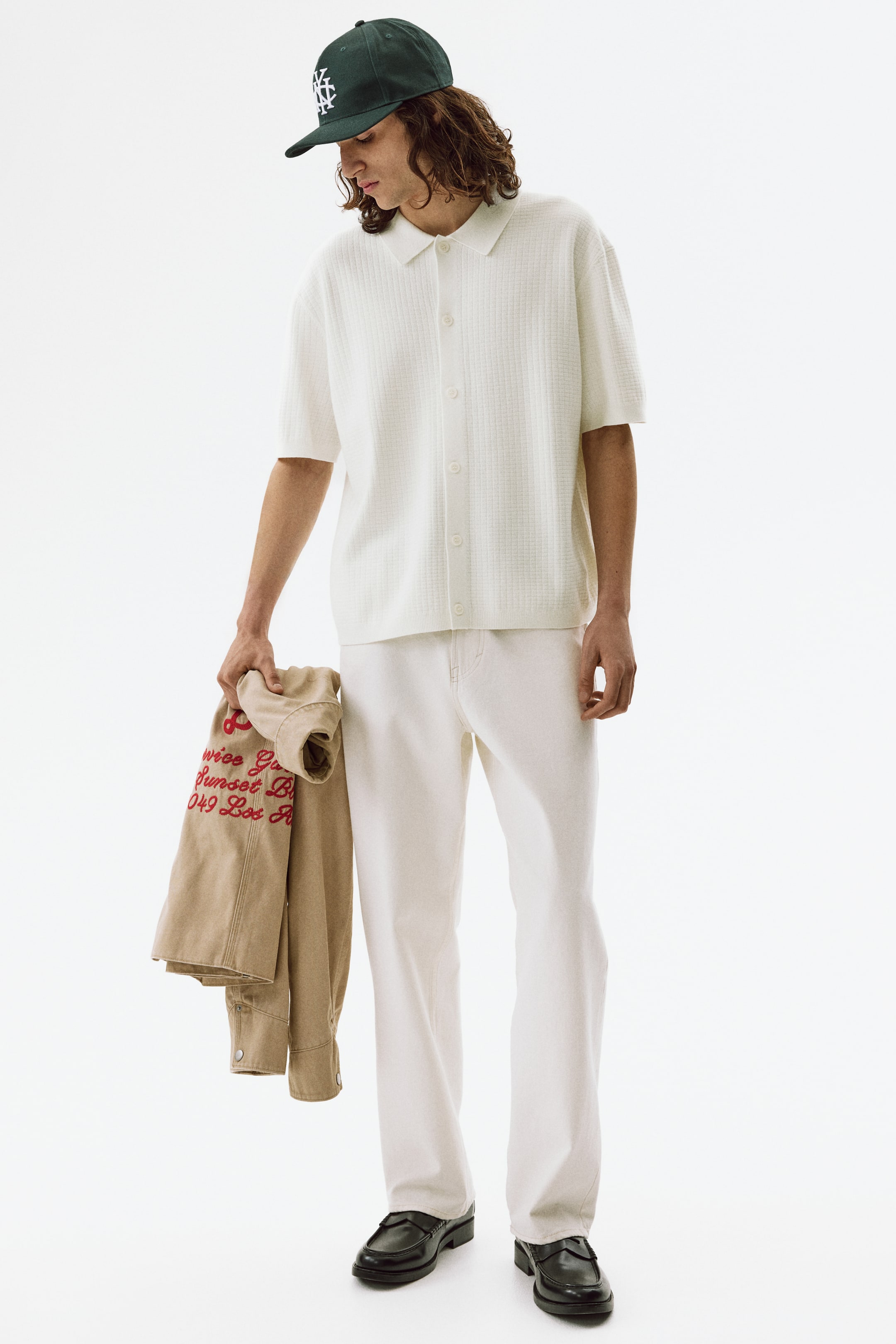 Regular-Fit Textured-Knit Shirt