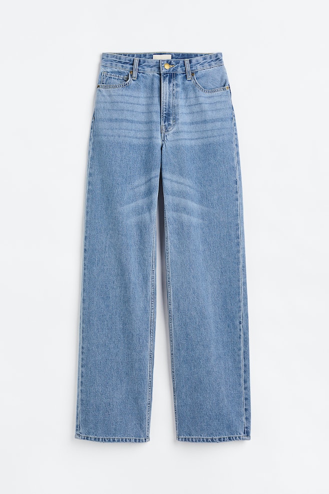 Straight Regular Jeans - Lys denimblå - 1