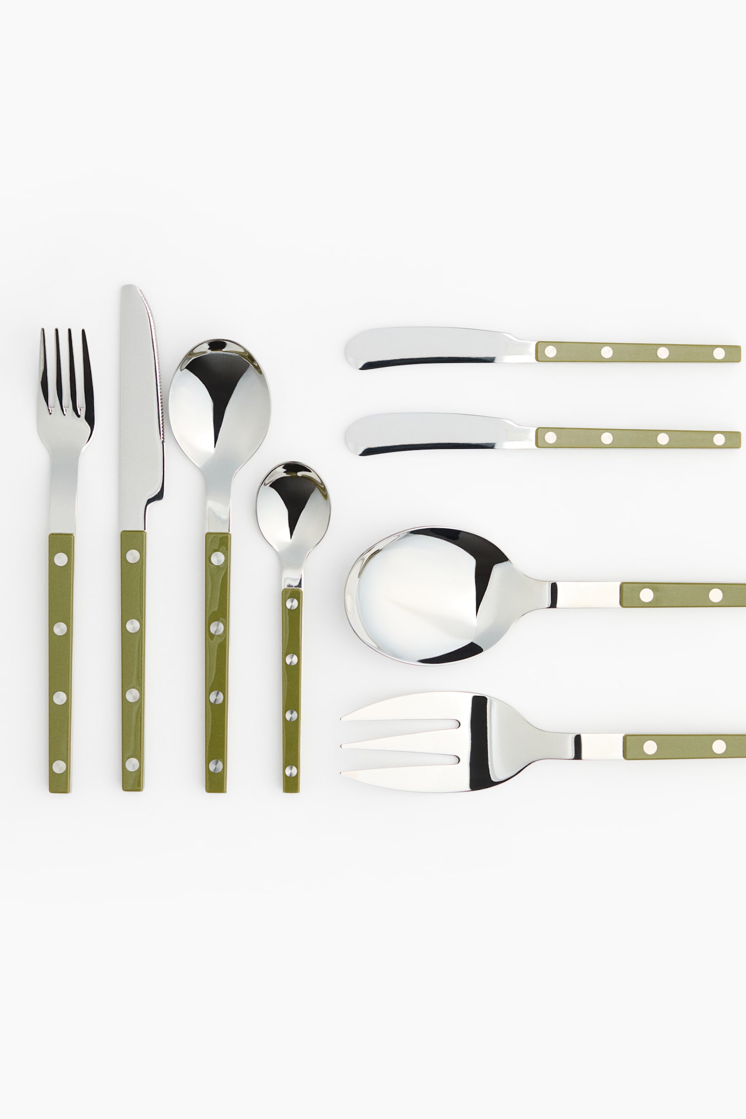 16-piece cutlery set - Olive green/Black/Red - 3