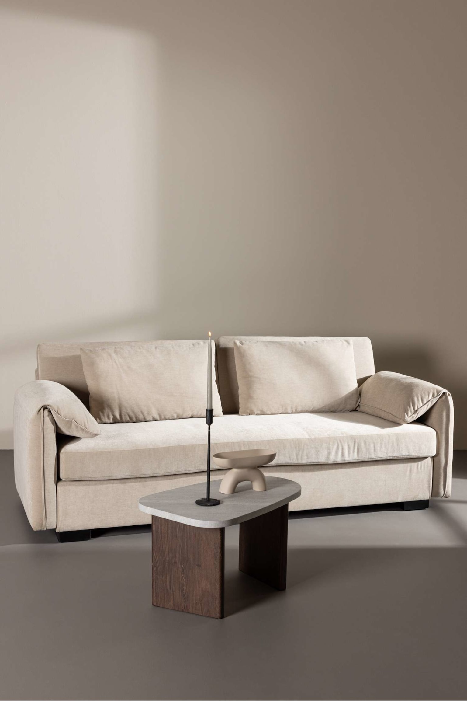 Malva 3-sits Soffa - Polyester, Beige - 2