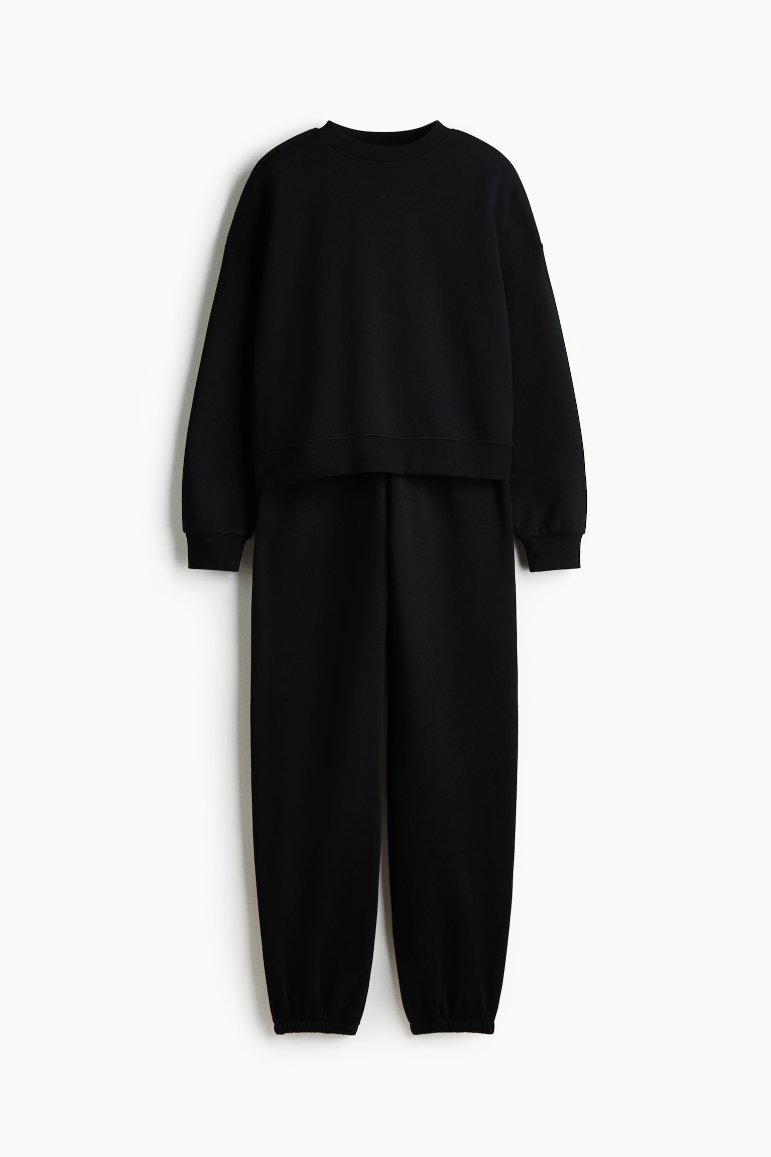 Комплект H&M 2-Piece Sweatshirt and Joggers Set, цвет: Чёрный — фото 1