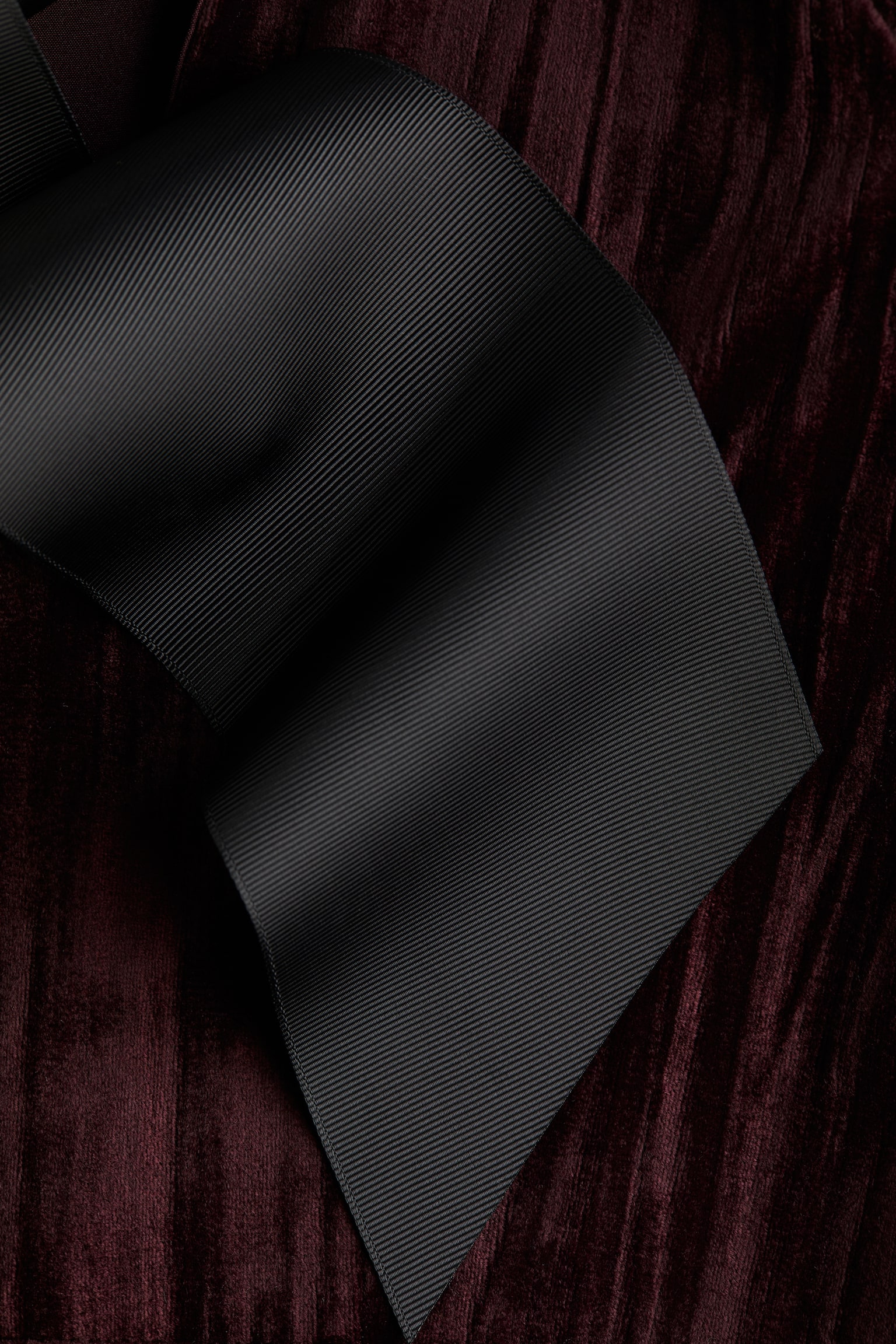 Balloon-sleeved dress - Burgundy/Black/Patterned/Black - 4