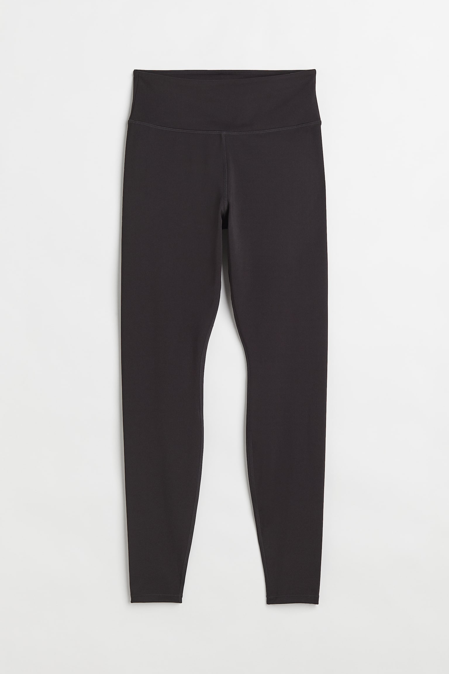 High Waist Sports leggings - Black/Light beige - 1