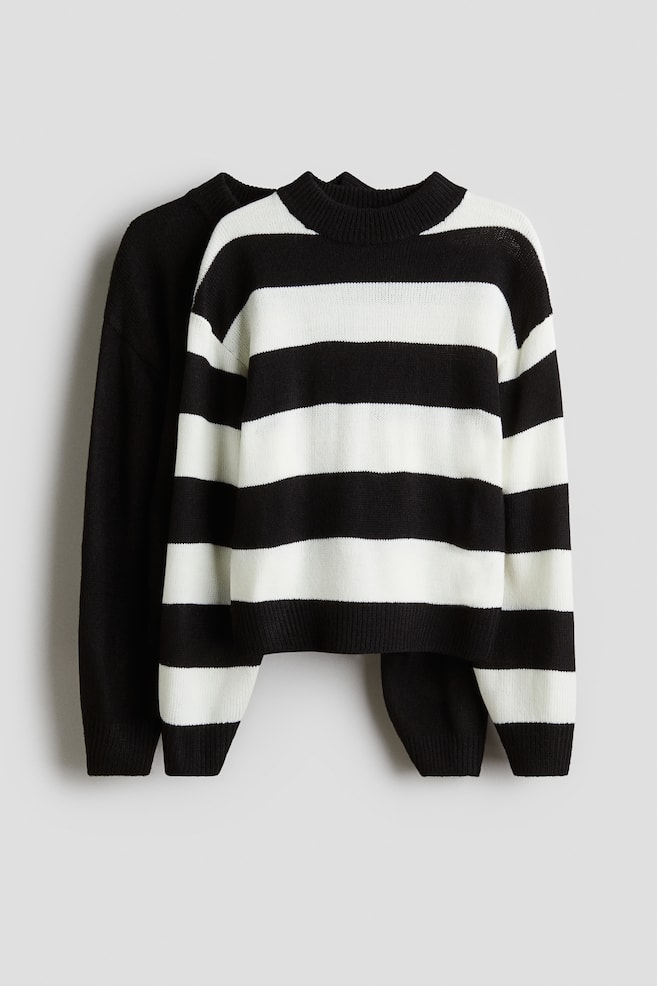 Pullover 2 pezzi - Nero/bianco - 1