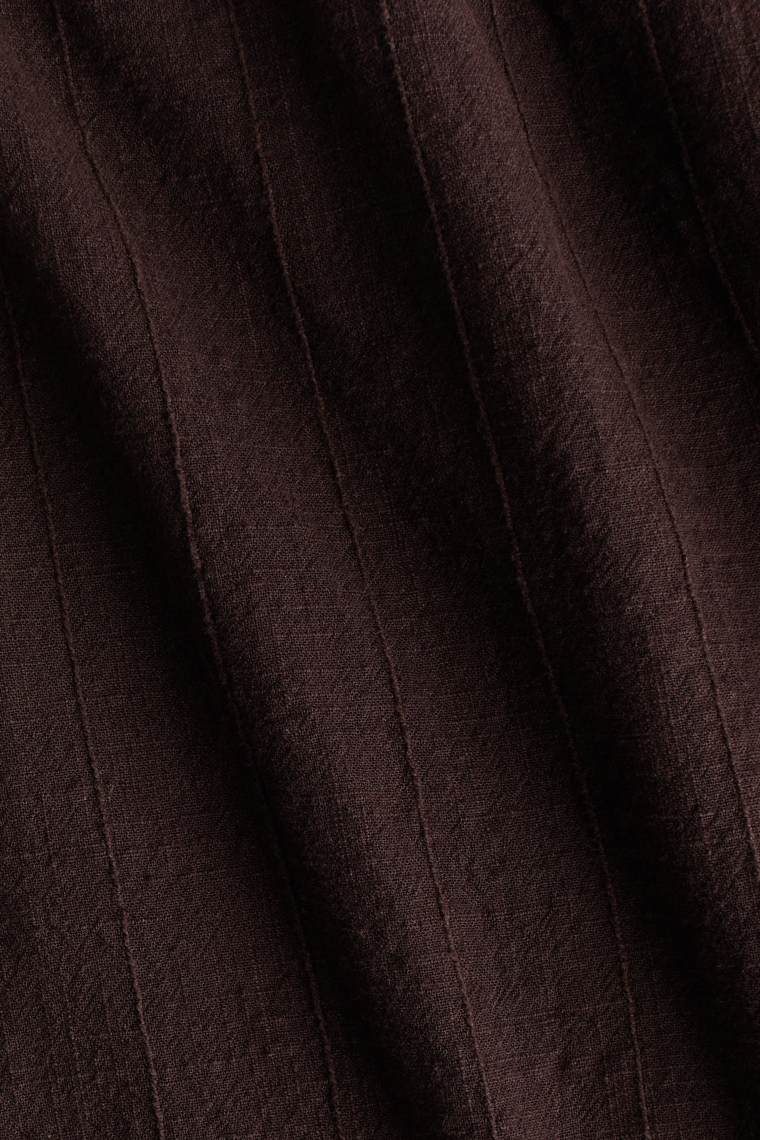 Relaxed Fit Textured cotton trousers - Dark brown/White - 4