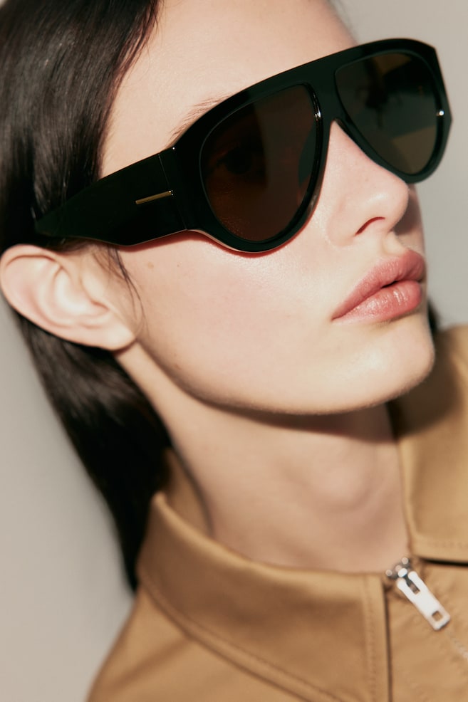 Polarized Sunglasses - Black/Brown/tortoiseshell pattern - 2