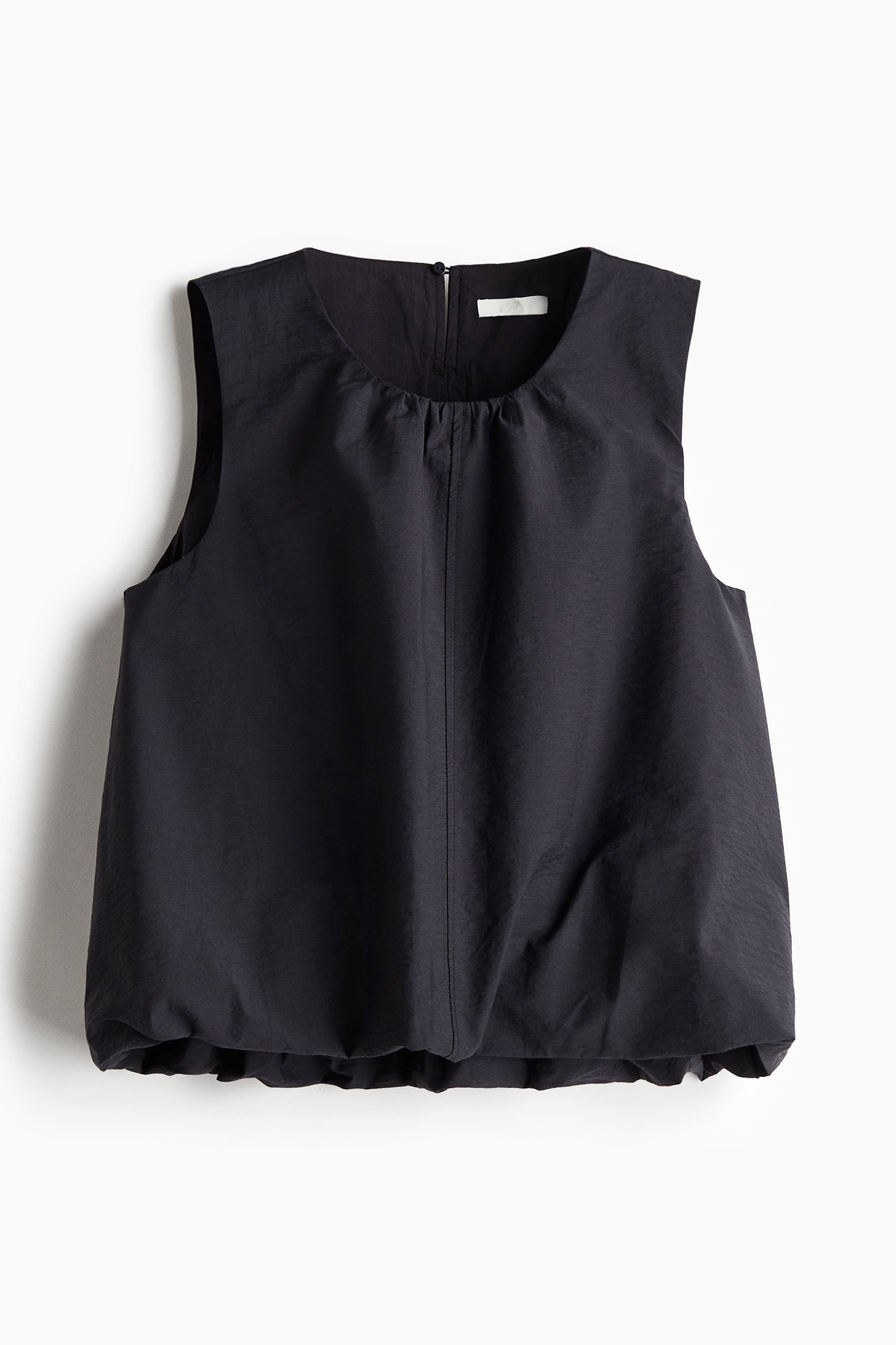 Bubble-hem top - Black/White/Grey