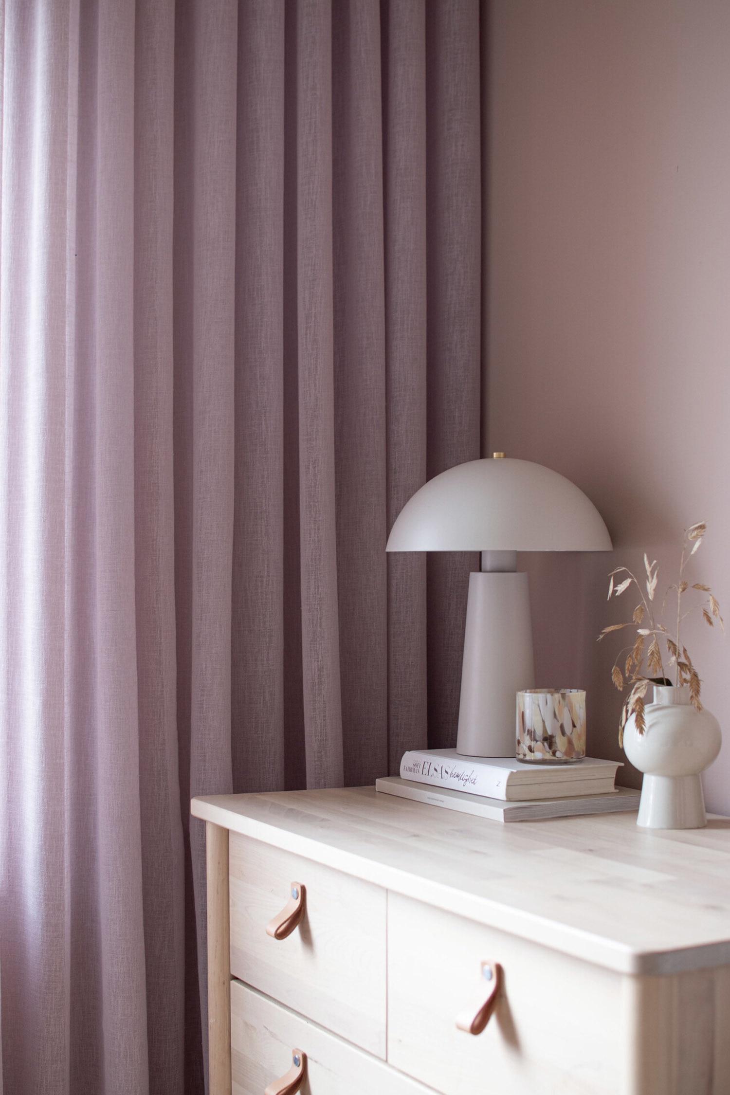 1-pak Gardinfag Ekstra Bredt Malva - Lavendel/Greige/Hvid/Dimrosa/Grøn/Blå