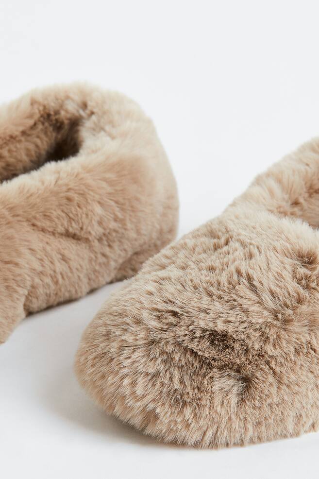 Soft indoor slippers - Beige/Black/Orange/Light brown/Leopard print - 3