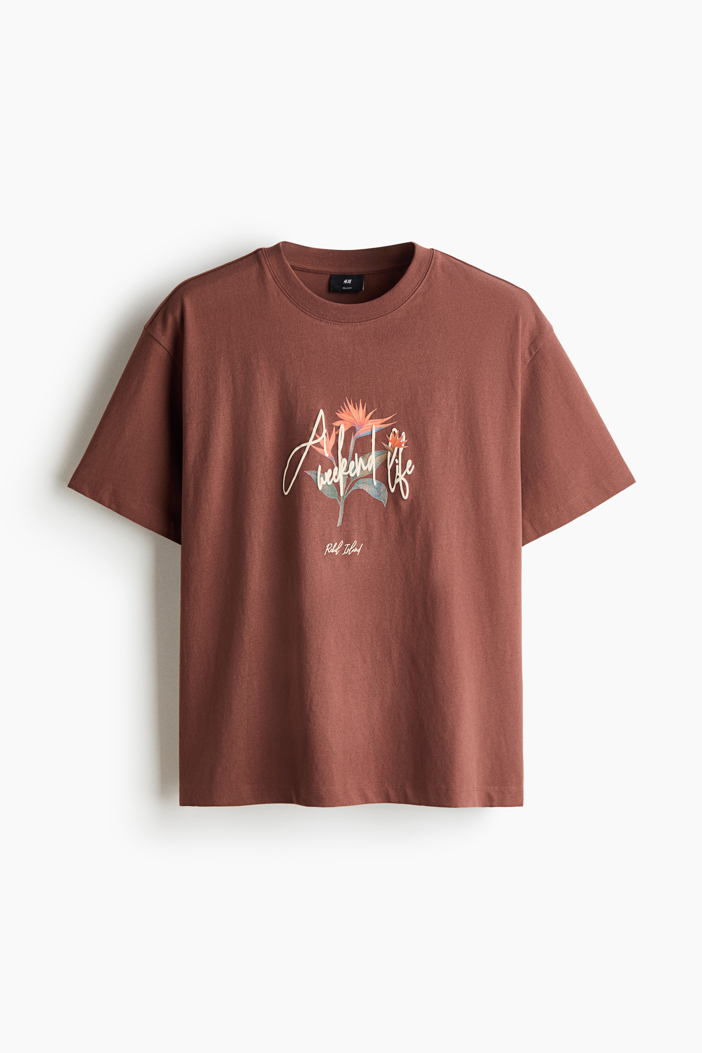 Relaxed Fit Printed cotton T-shirt - Brown/A Weekend Life/Black/A Weekend Life