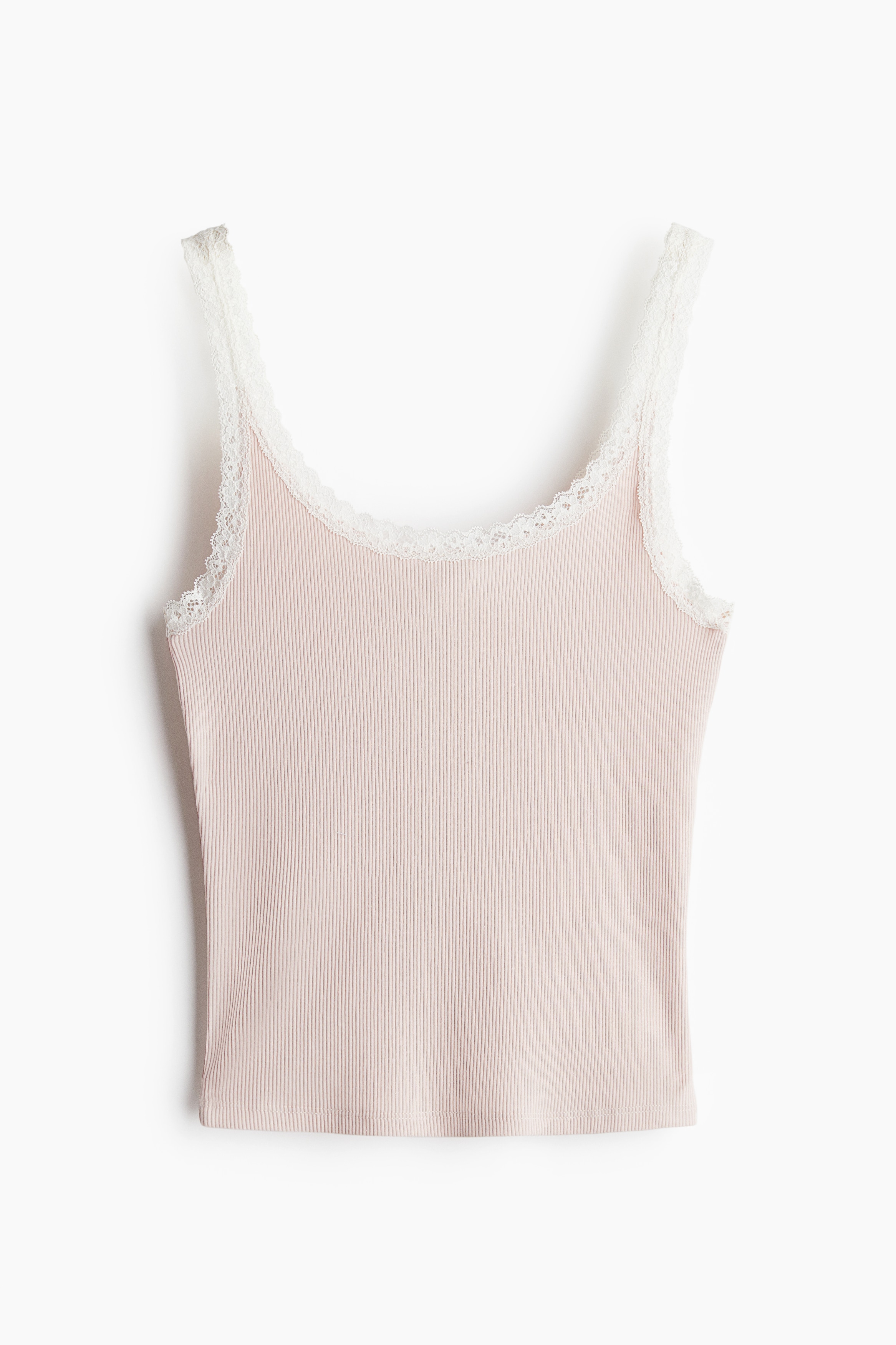 Women's Light pink Lace-Trimmed Tank Top | H&M US