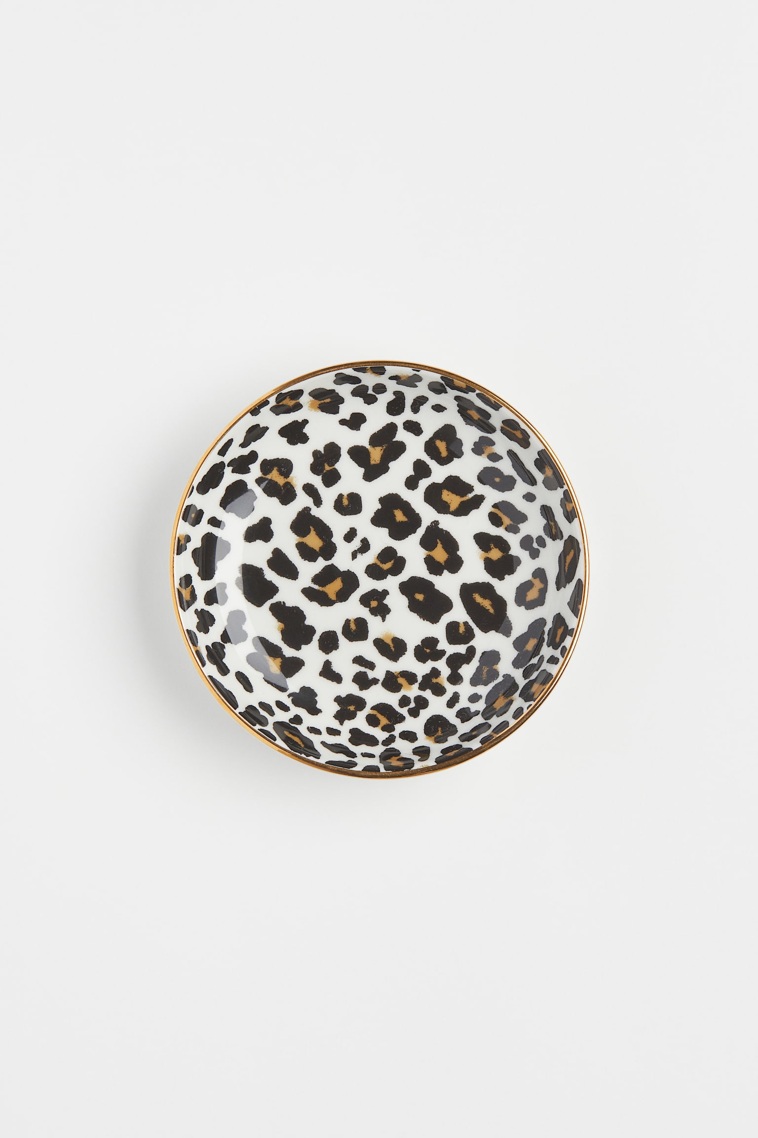 Small porcelain dish - White/Leopard print - 1