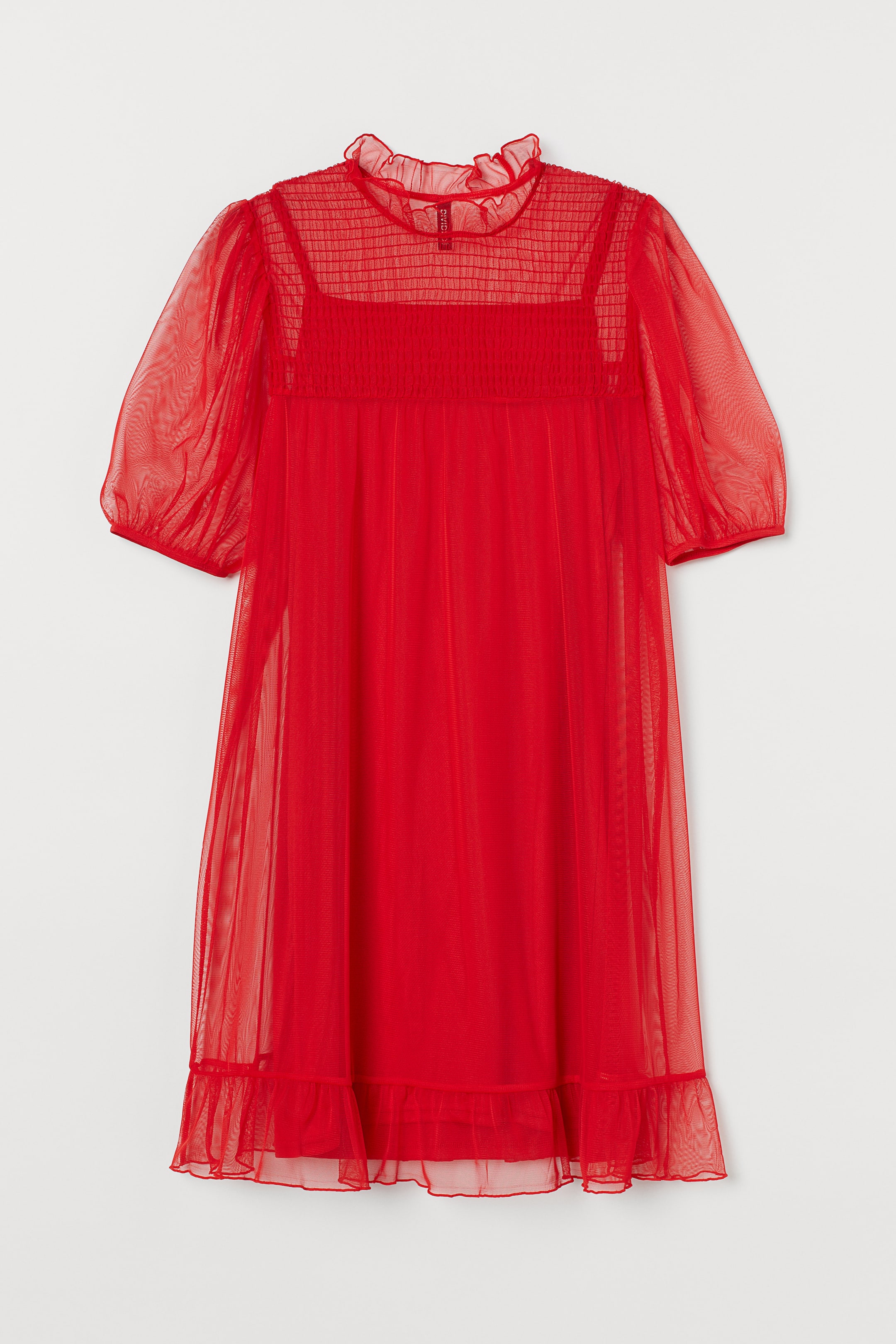 View larger image: Mesh dress - Red - Ladies | H&M HK 1
