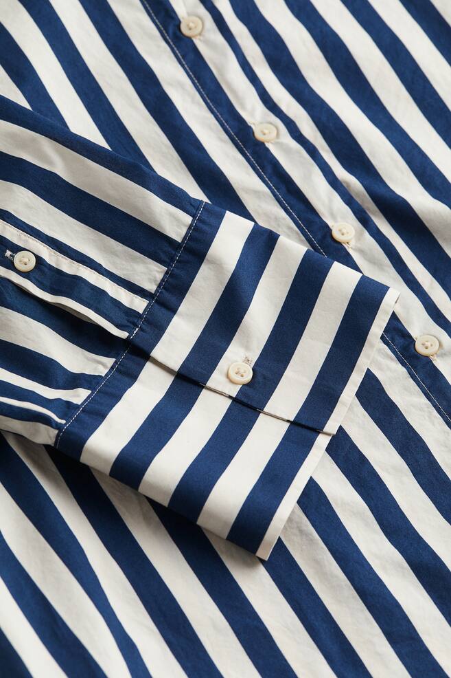 Striped cotton shirt - Dark blue/Striped - 3