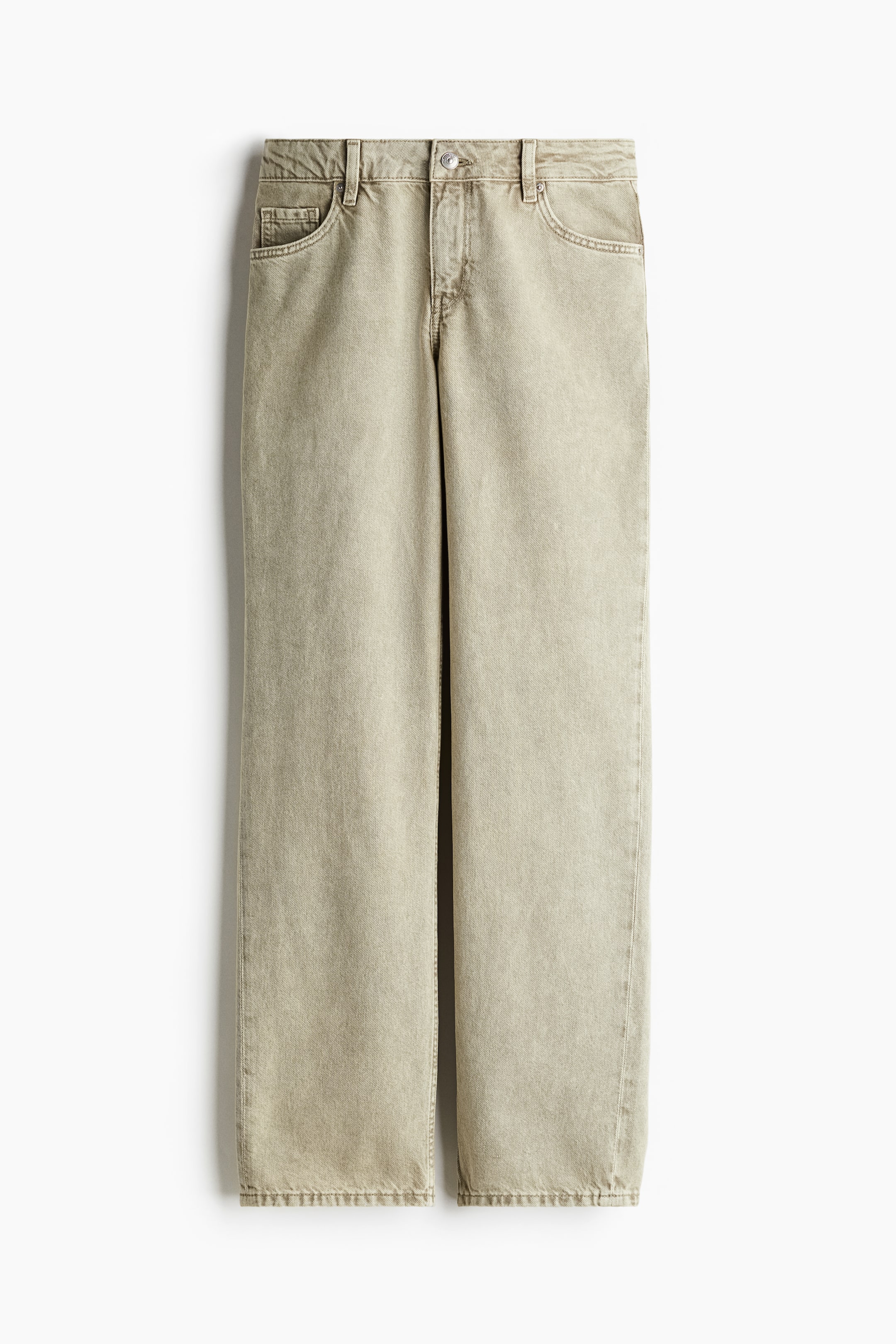 Straight Regular Jeans - Beige - Ladies | H&M GB 6