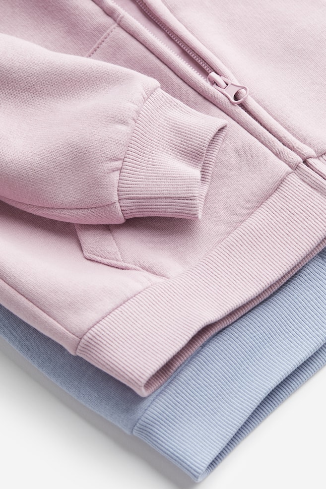 2-pack zip-through hoodies - Dusty pink - 4