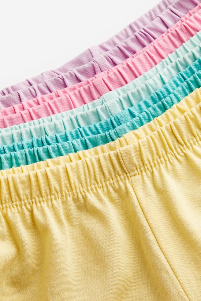 Shorts in cotone, 5 pz - Viola chiaro/giallo chiaro/Rosa antico/rosa chiaro - 3