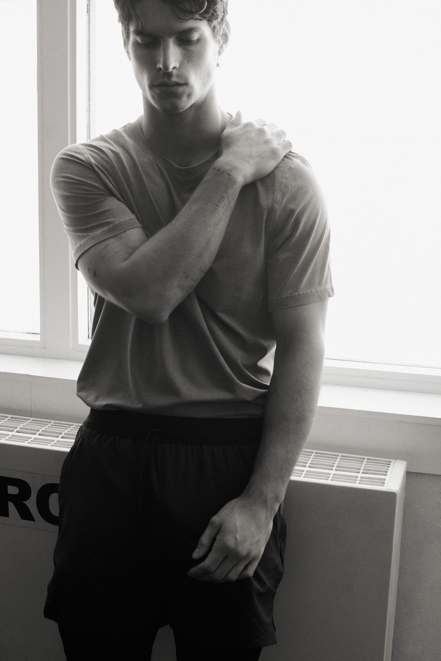 Sports T-shirt with DryMove™ - Rosa tenue/Gris oscuro - 5