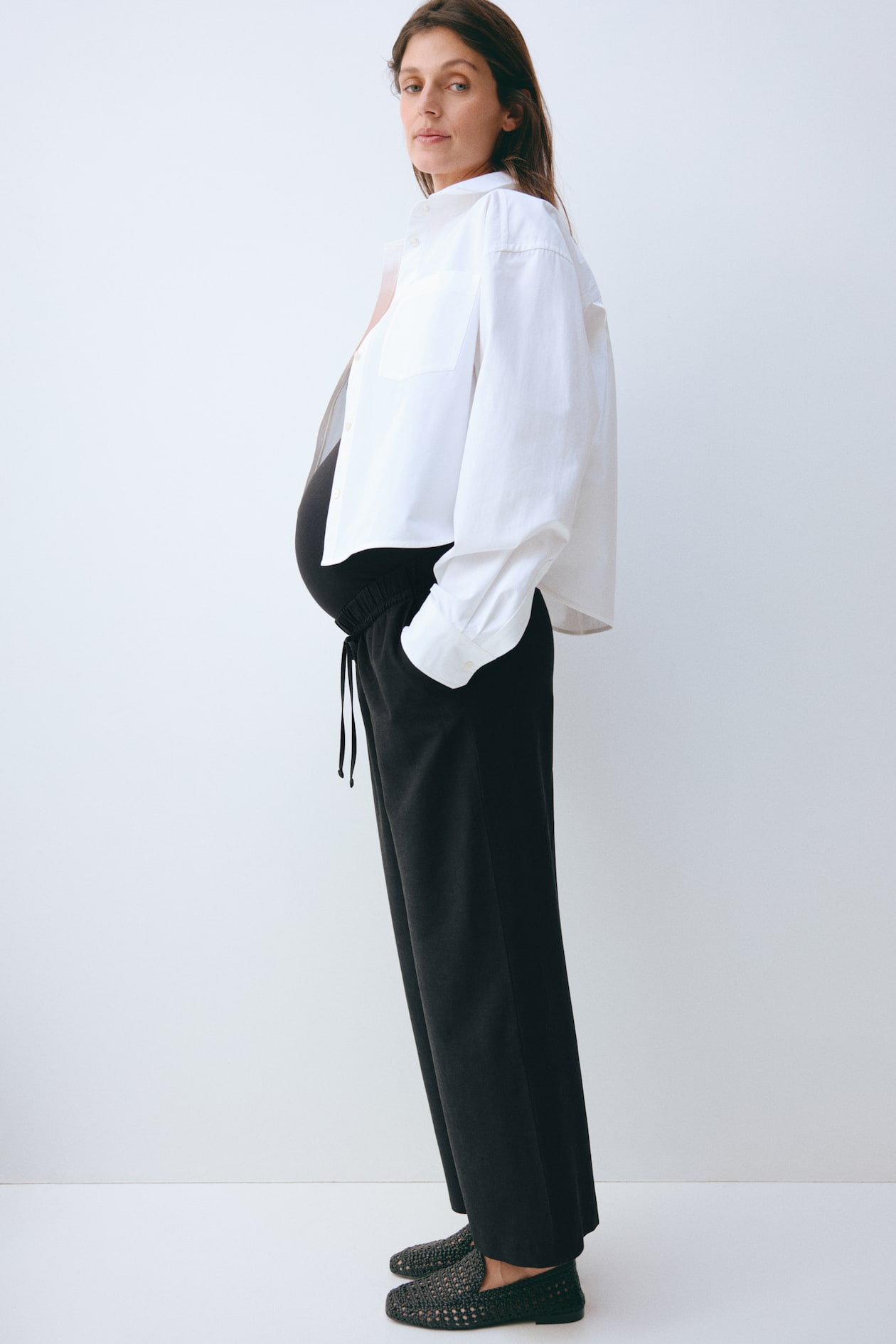 MAMA Linen-Blend Drawstring Pants - image 4