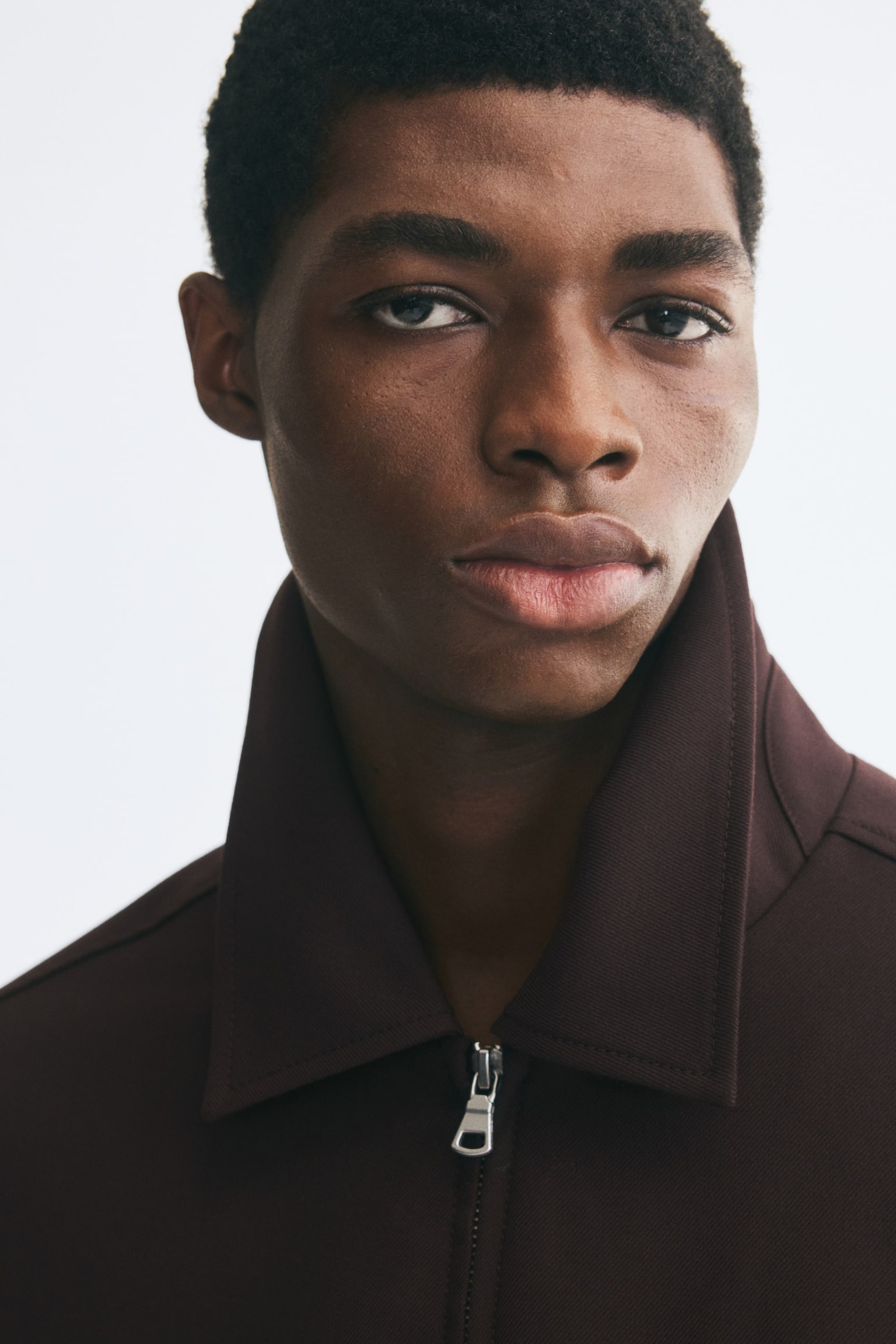 Мужская куртка H&M Jacket with Collar, цвет: Тёмный коричневый — фото 4
