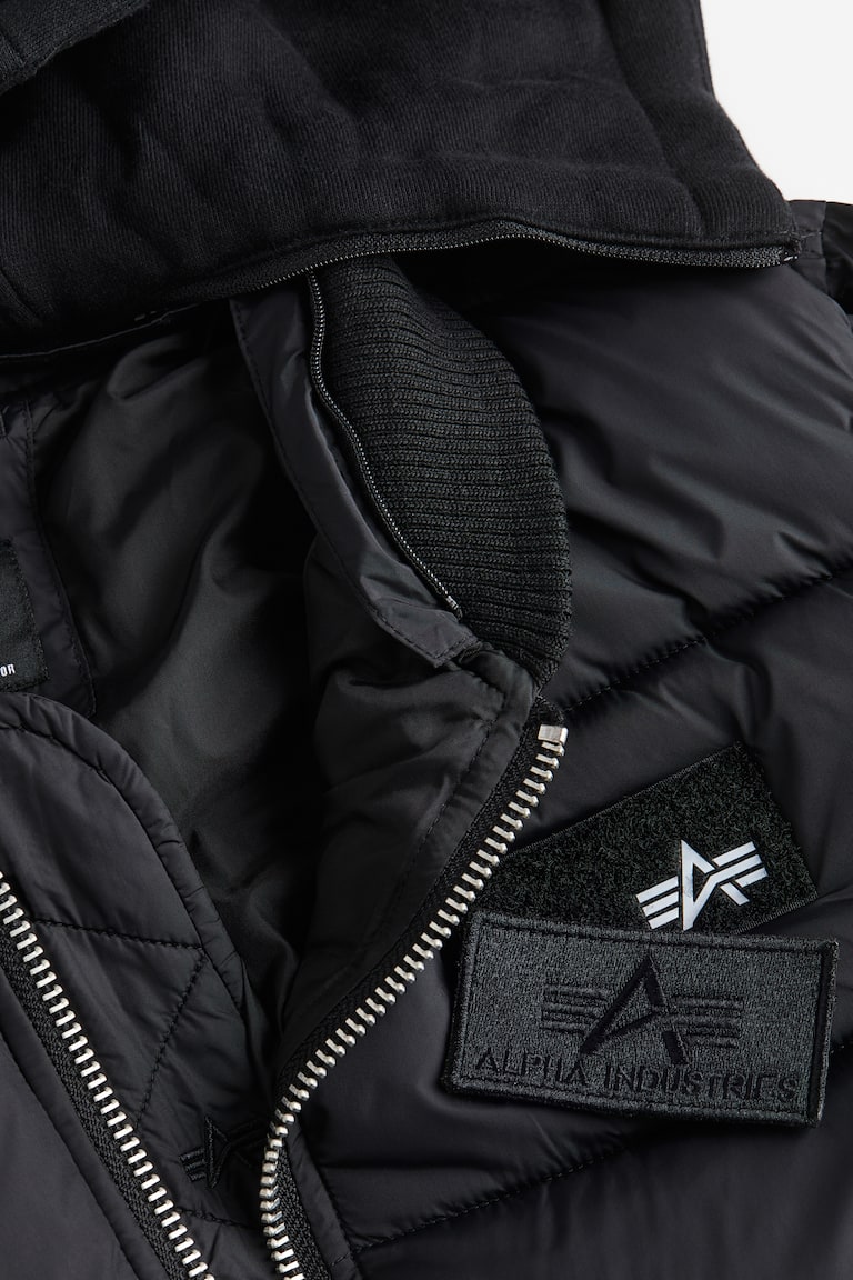 Ma-1 Zh Back Print Puffer Fd Black Alpha Industries Men H&M DE