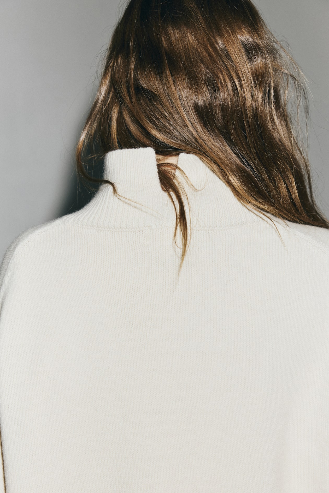 Seam-Detail Mock Turtleneck Sweater - image 2