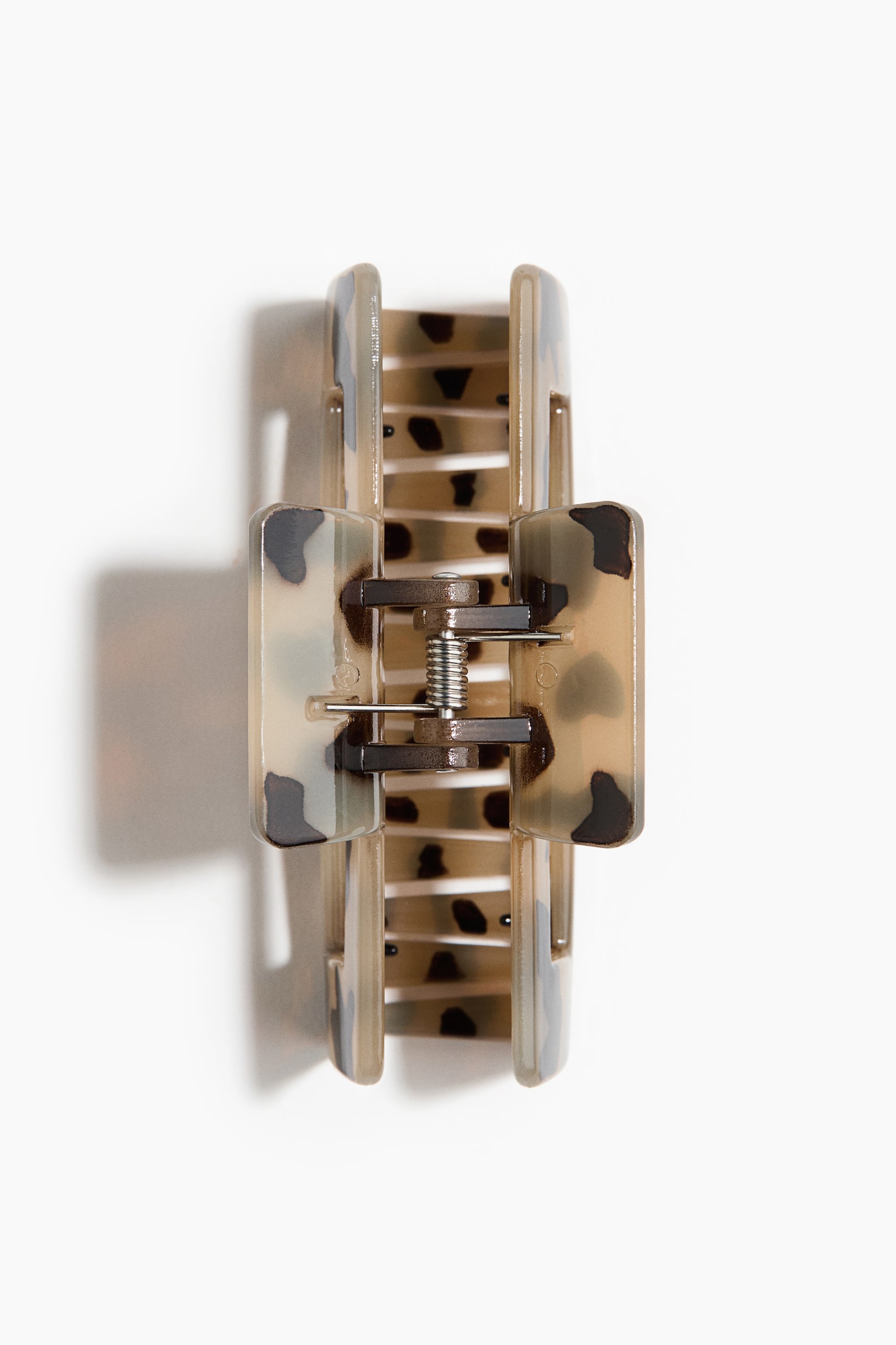 קליפס לשיער - בז'/מנומר/בז' - 2