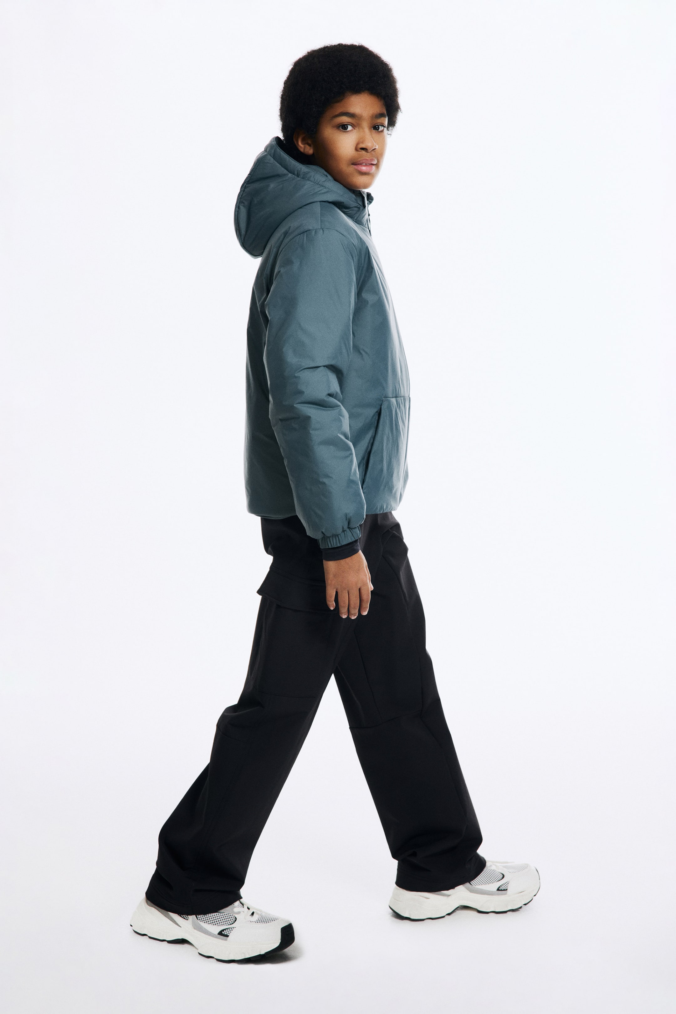 View larger image: Padded sports jacket - Dusty teal - Kids | H&M GB 1