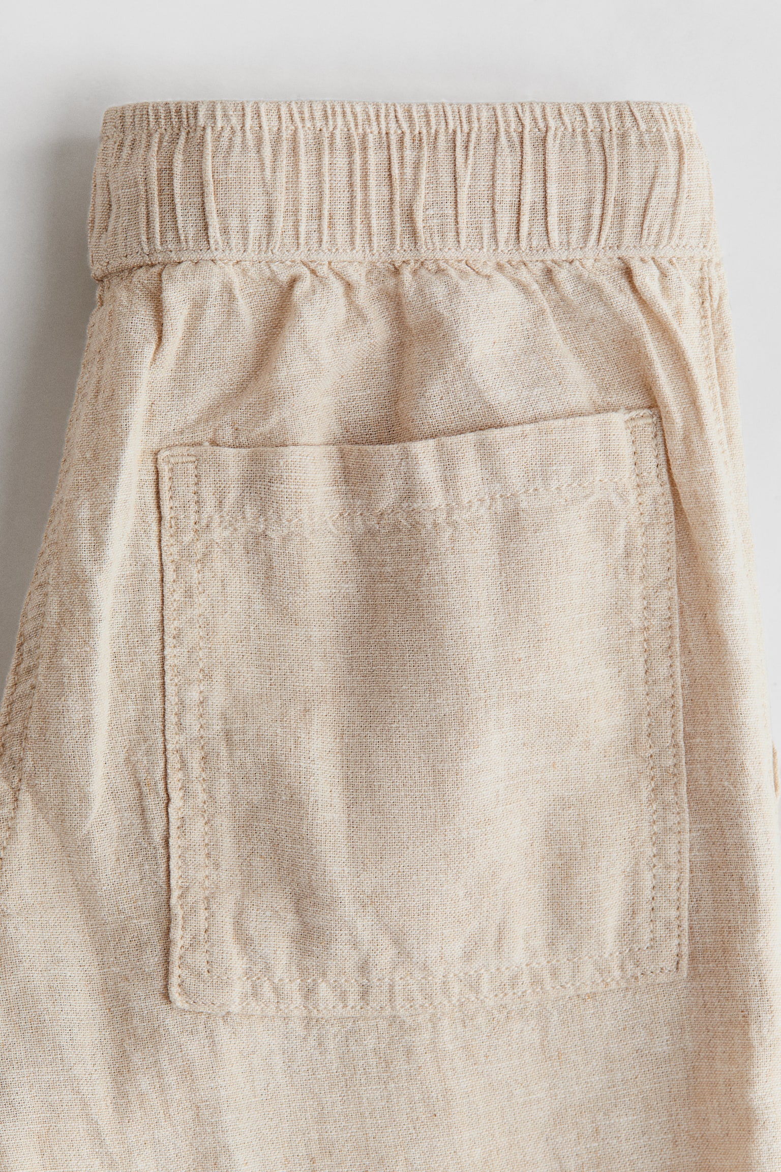 Детские брюки H&M Linen-Blend, цвет: Светлый бежевый — фото 2