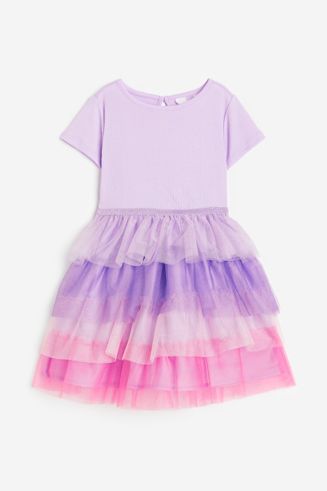 Tulle-skirt dress - Light purple/Ombre - 1
