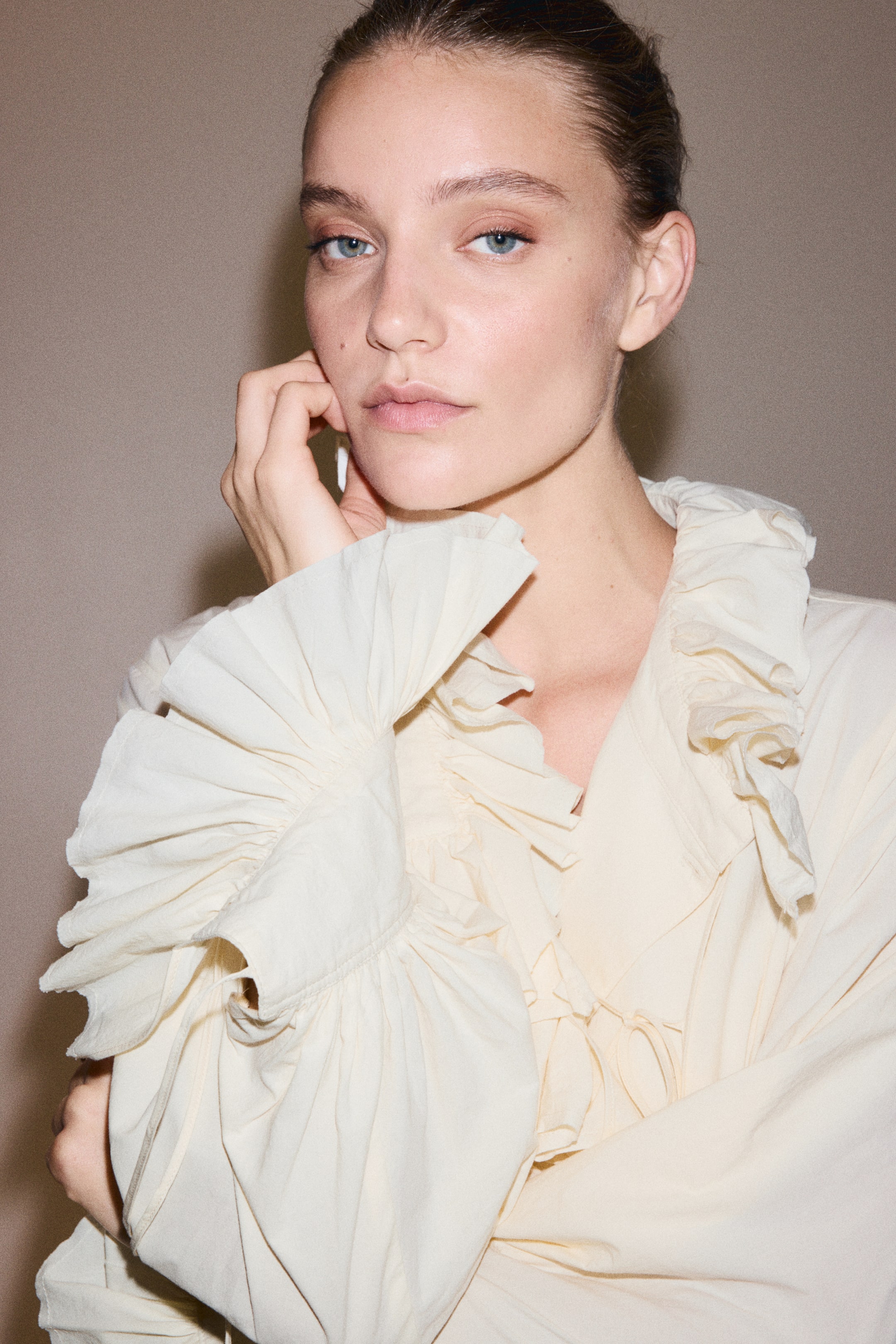 Blouse plissée en coton