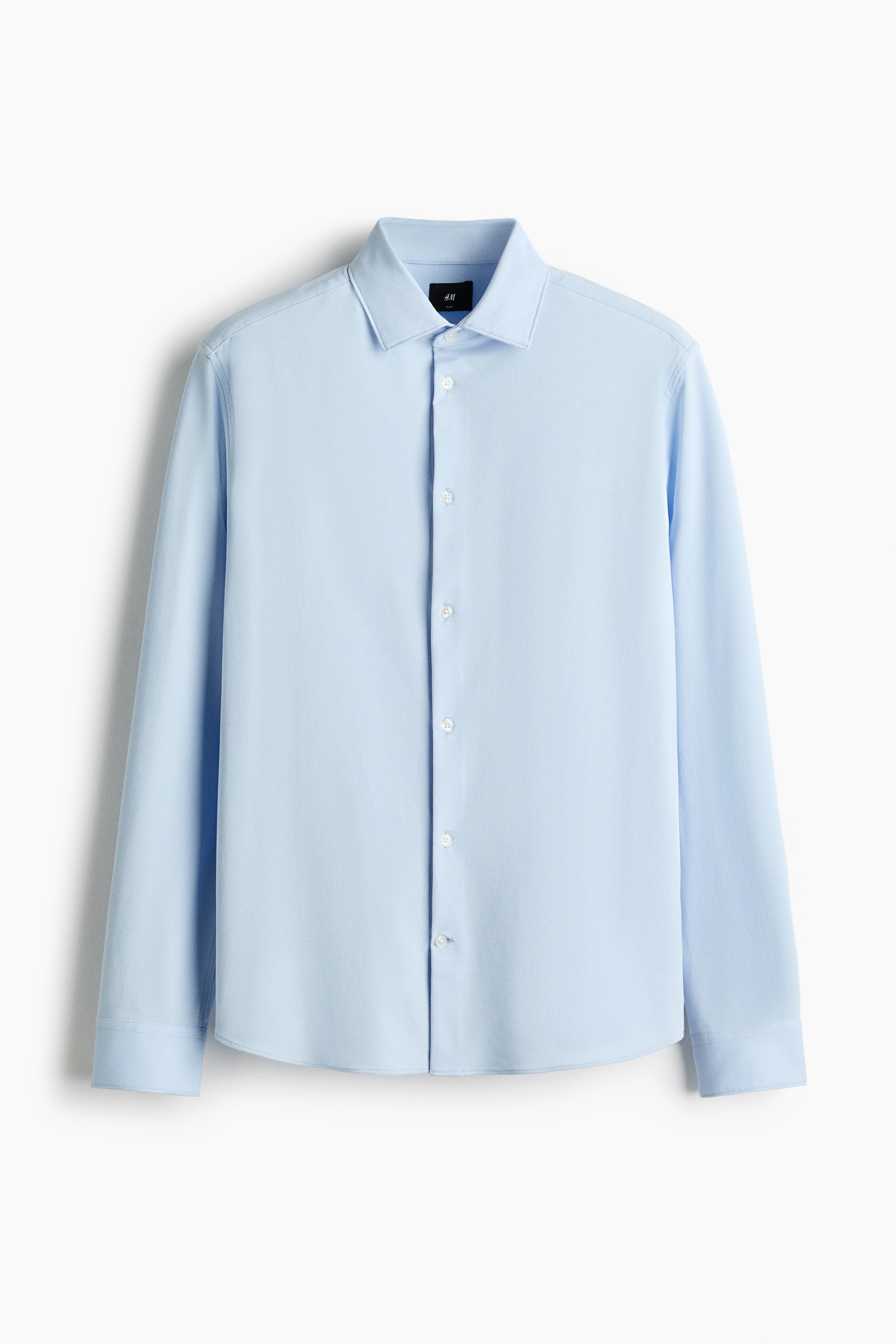 Four-Way Stretch Slim Fit Shirt - Light blue/White/Black