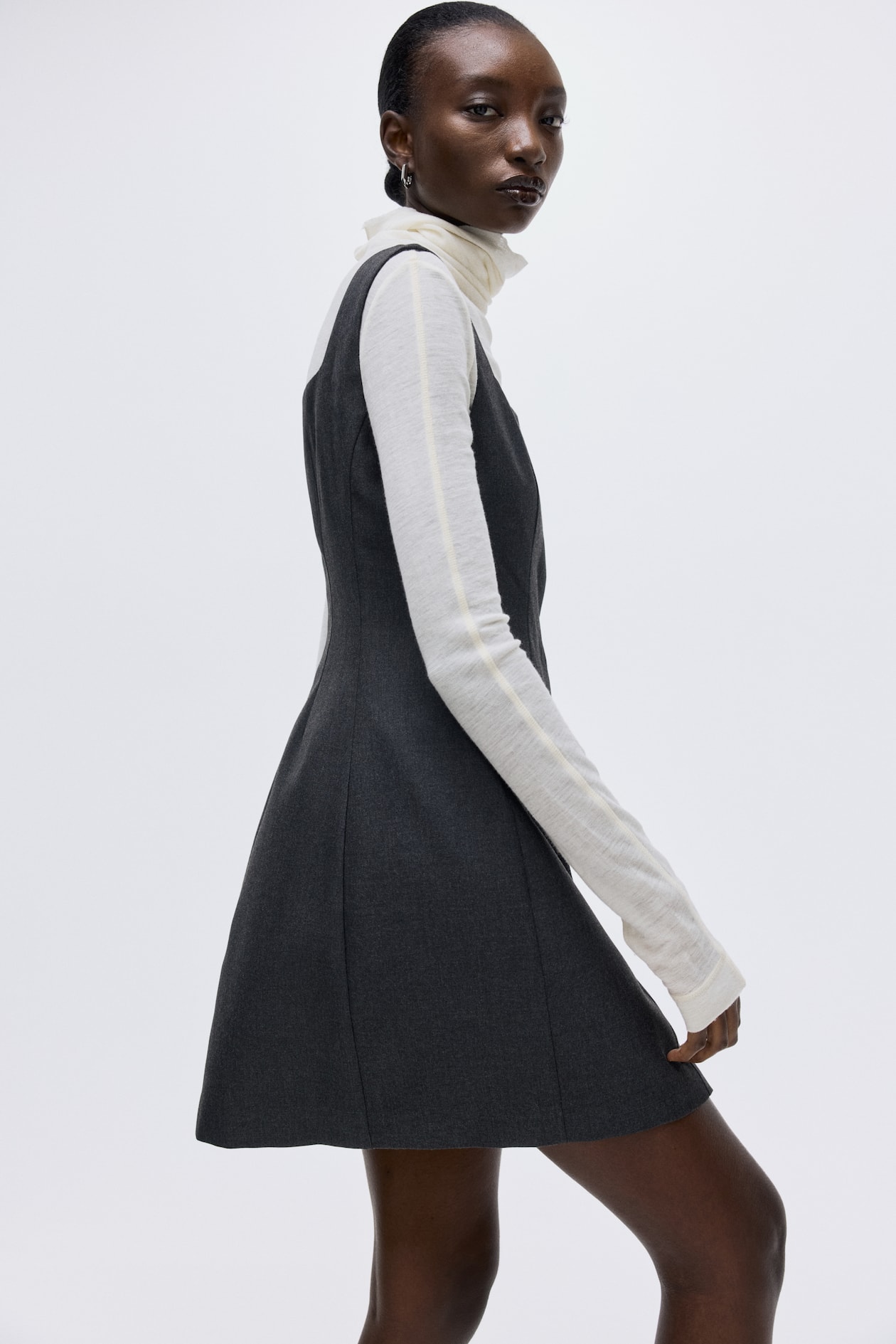 Bow-Detail Twill Dress - image 5