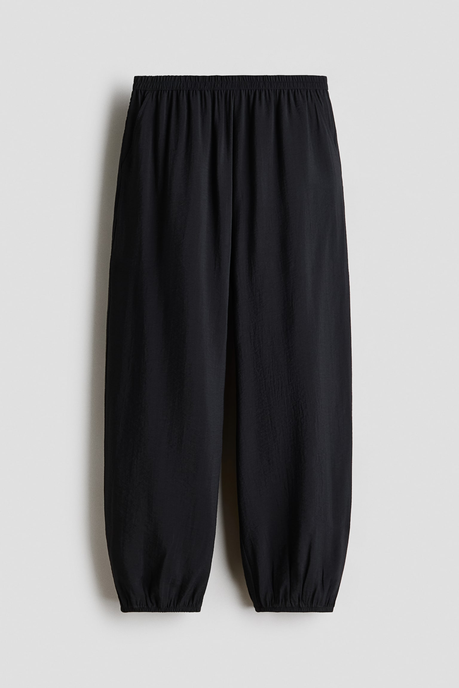 Crinkled balloon trousers - Black