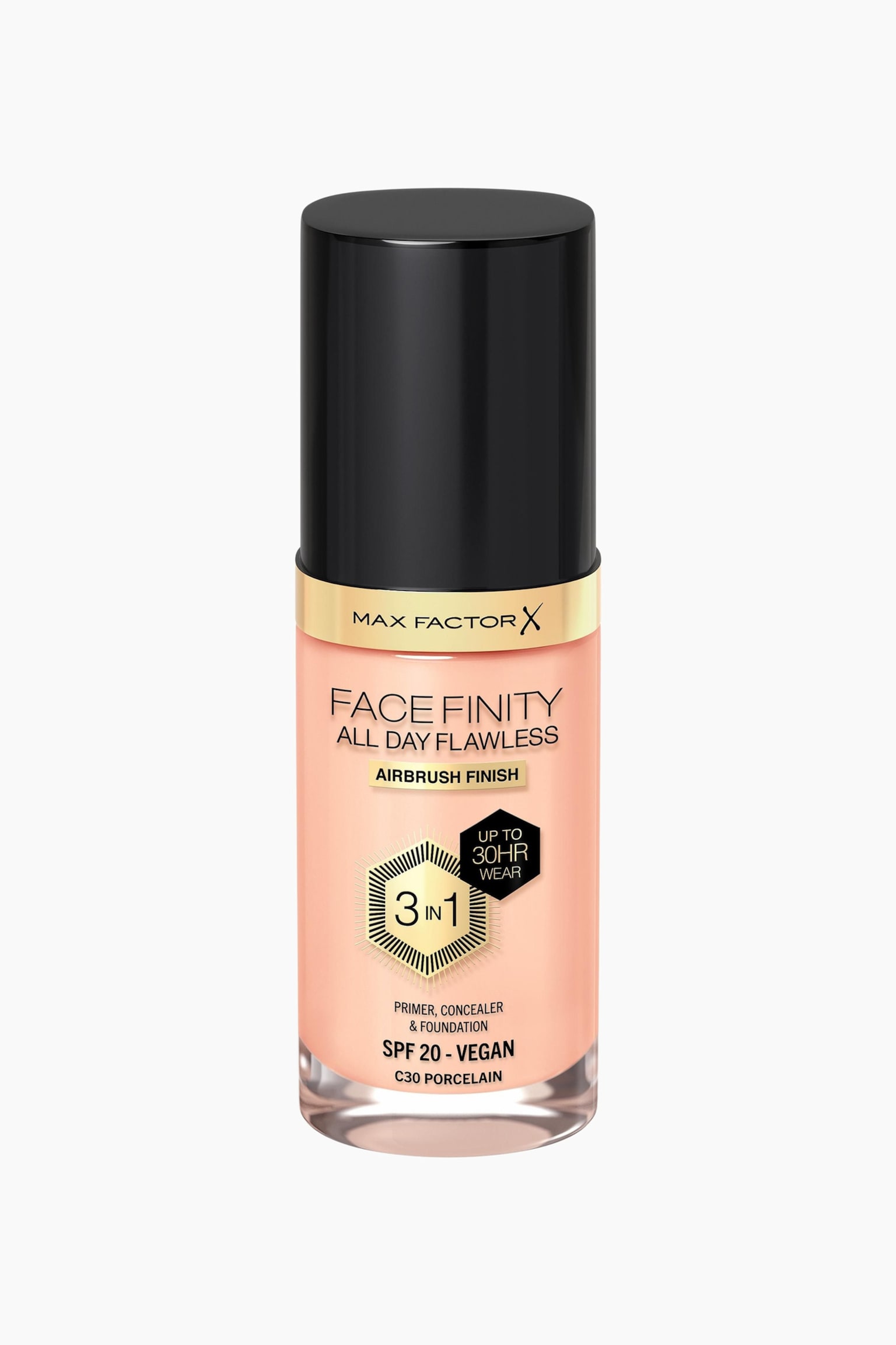Facefinity All Day Flawless 3 In 1 Foundation - Porcelain/Warm Almond/Golden/Light Ivory/Beige/Bronze/Light Beige/Natural Rose/Soft Honey/Crystal Beige/Rose Gold - 2