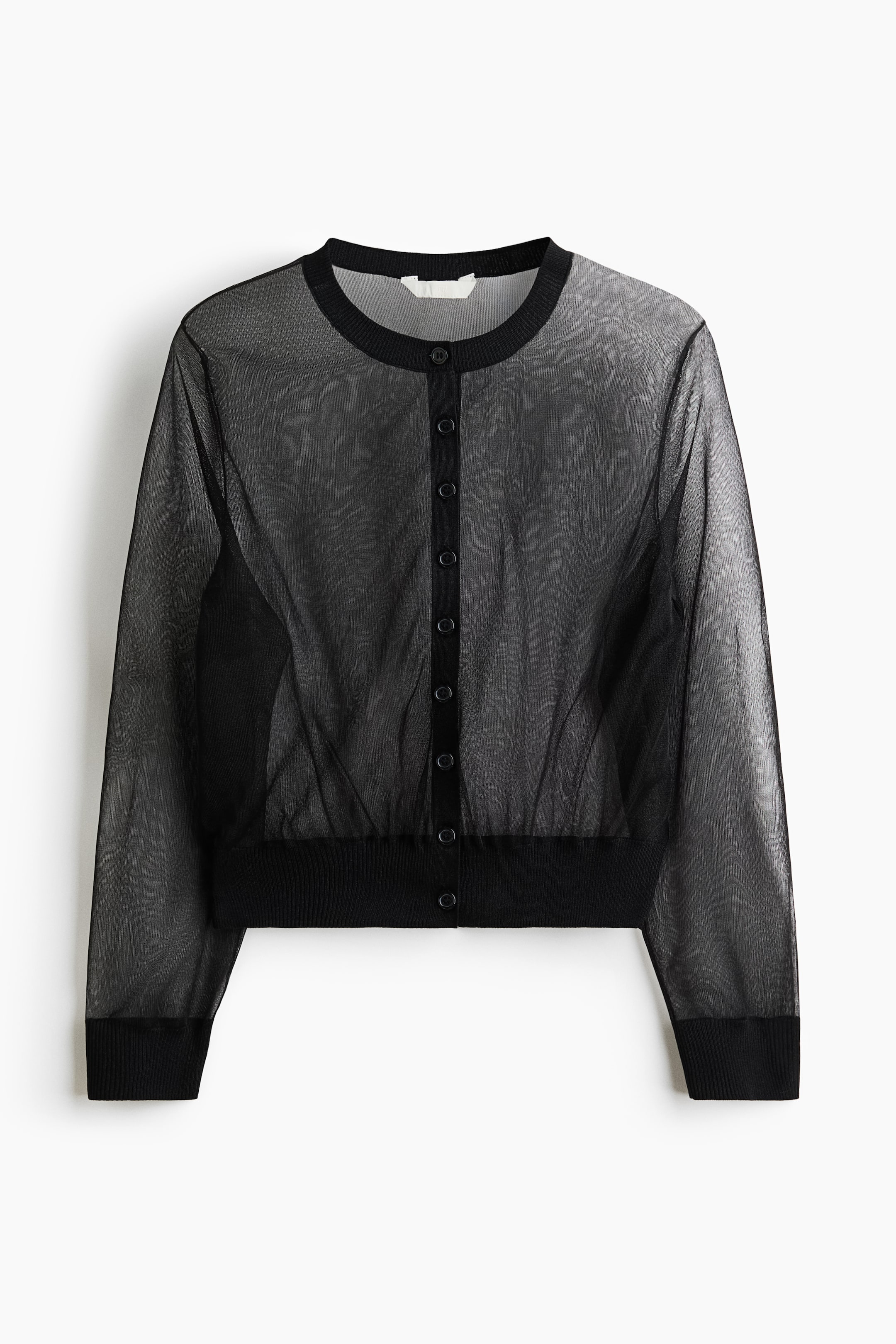 拡大画像を表示: シアーカーディガン - ブラック - レディース | H&M JP 1