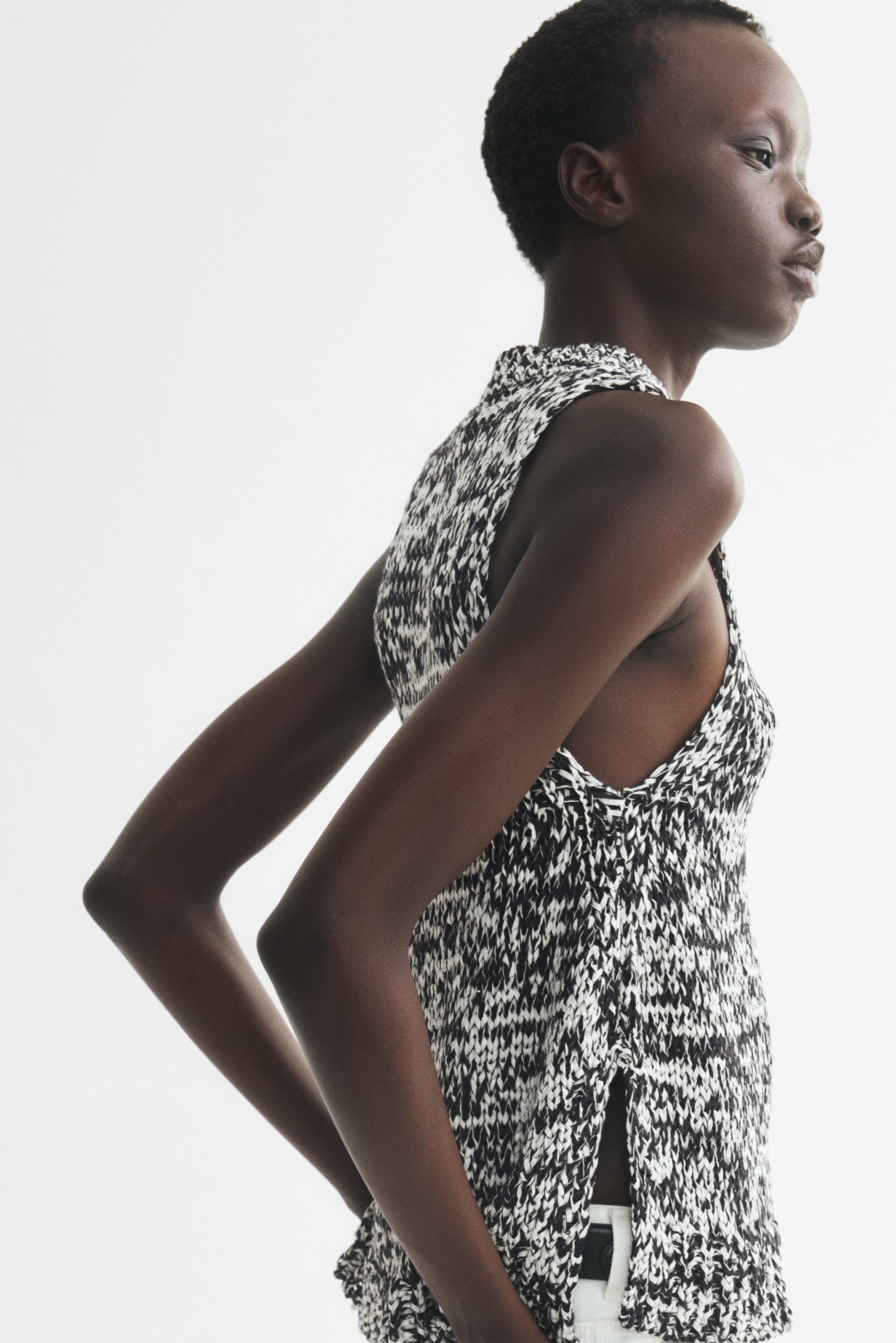 Textured-Knit Tank Top