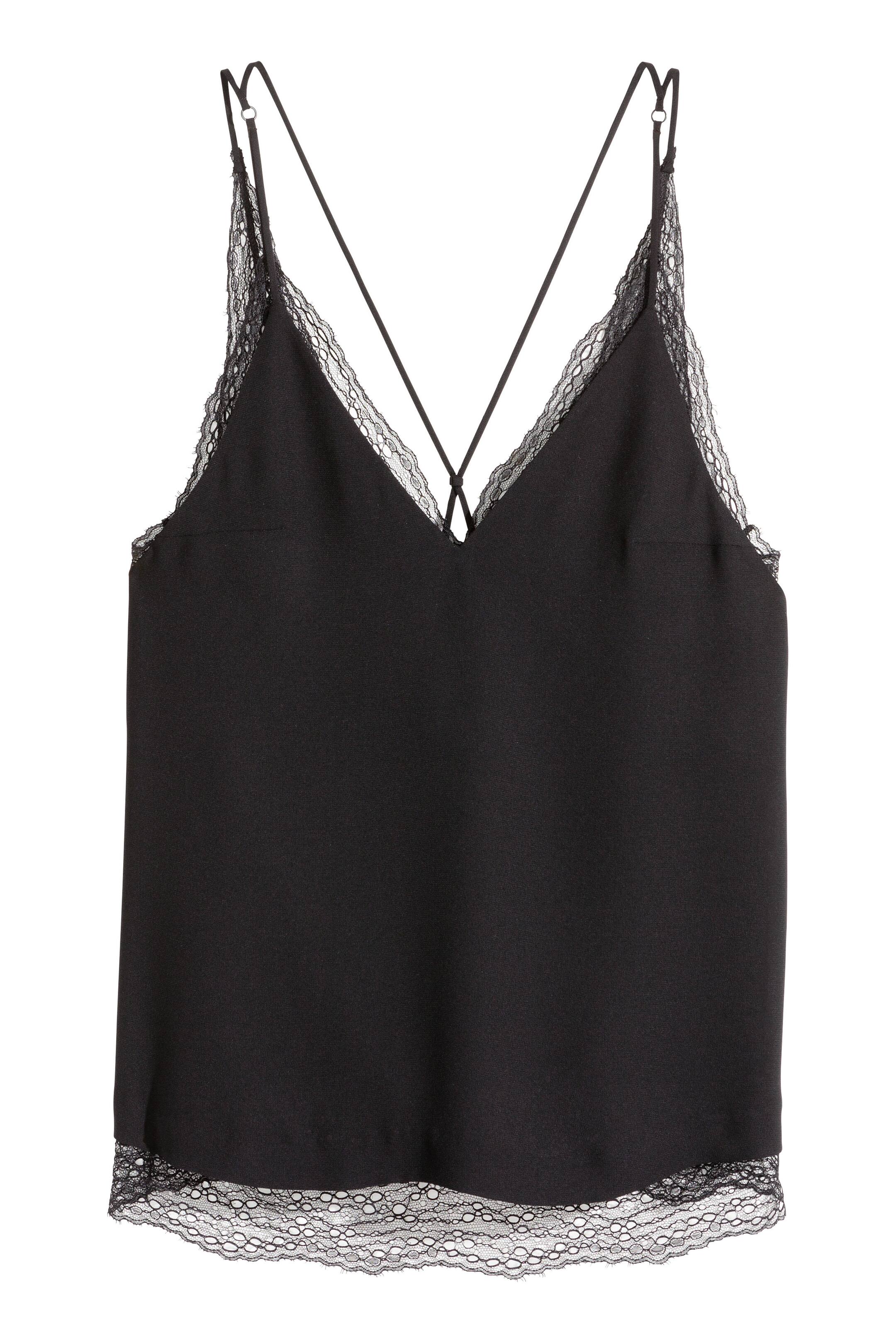 Agrandir l'image: Top en dentelle - Noir - FEMME | H&M FR 1