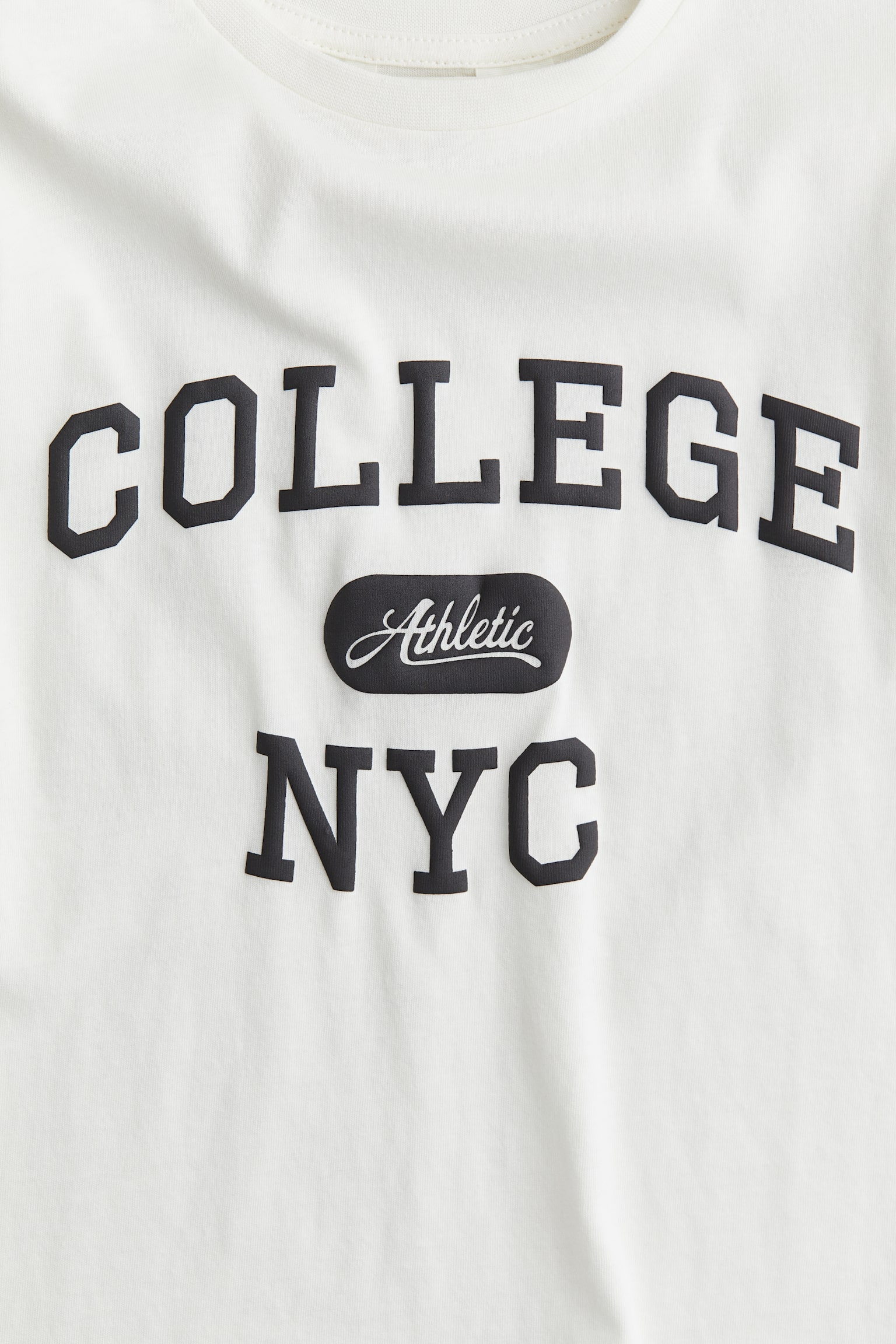 Text-motif T-shirt - White/College NYC/Black/Boston - 2