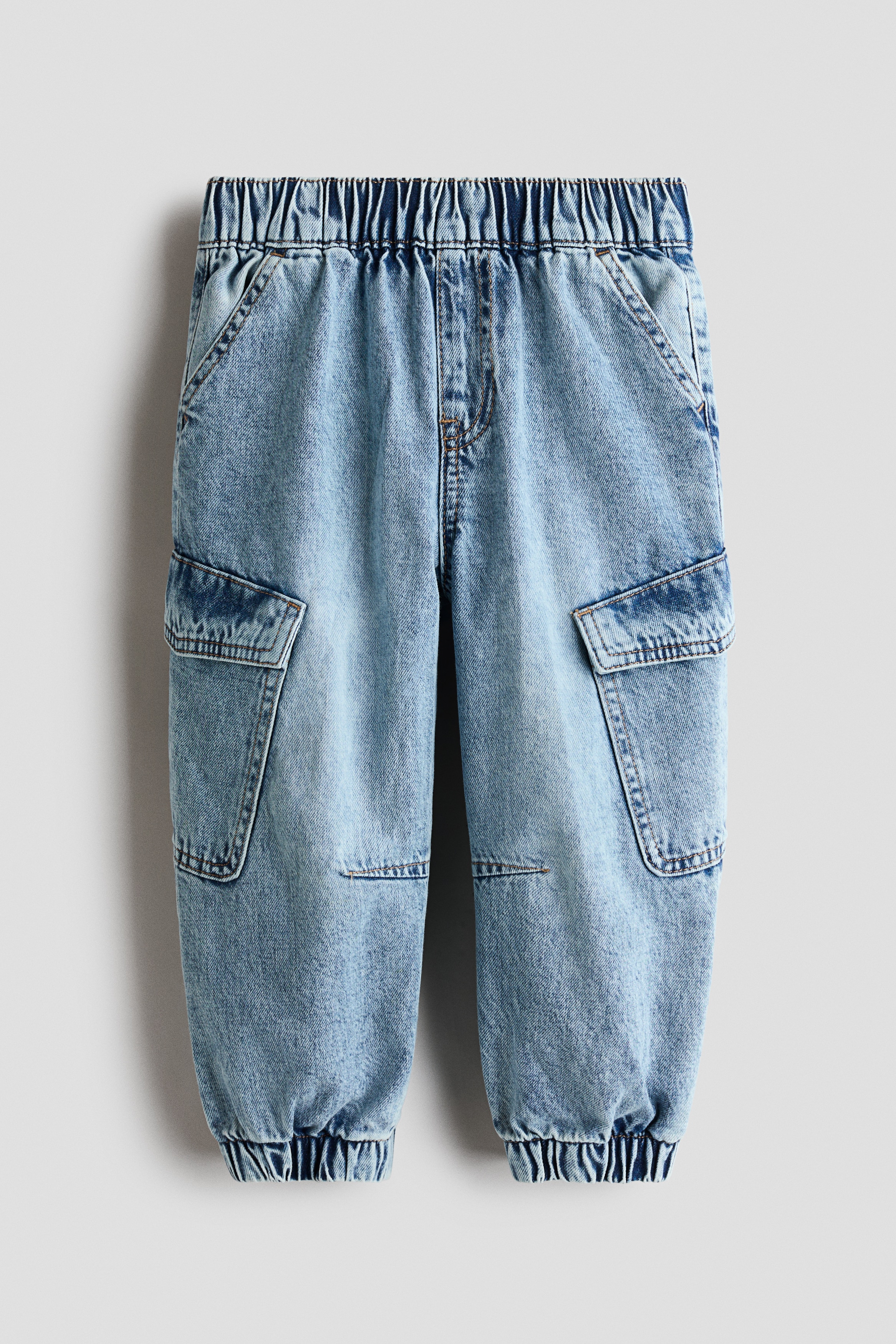 Balloon-leg denim joggers - Light denim blue/Dark denim blue/Denim black